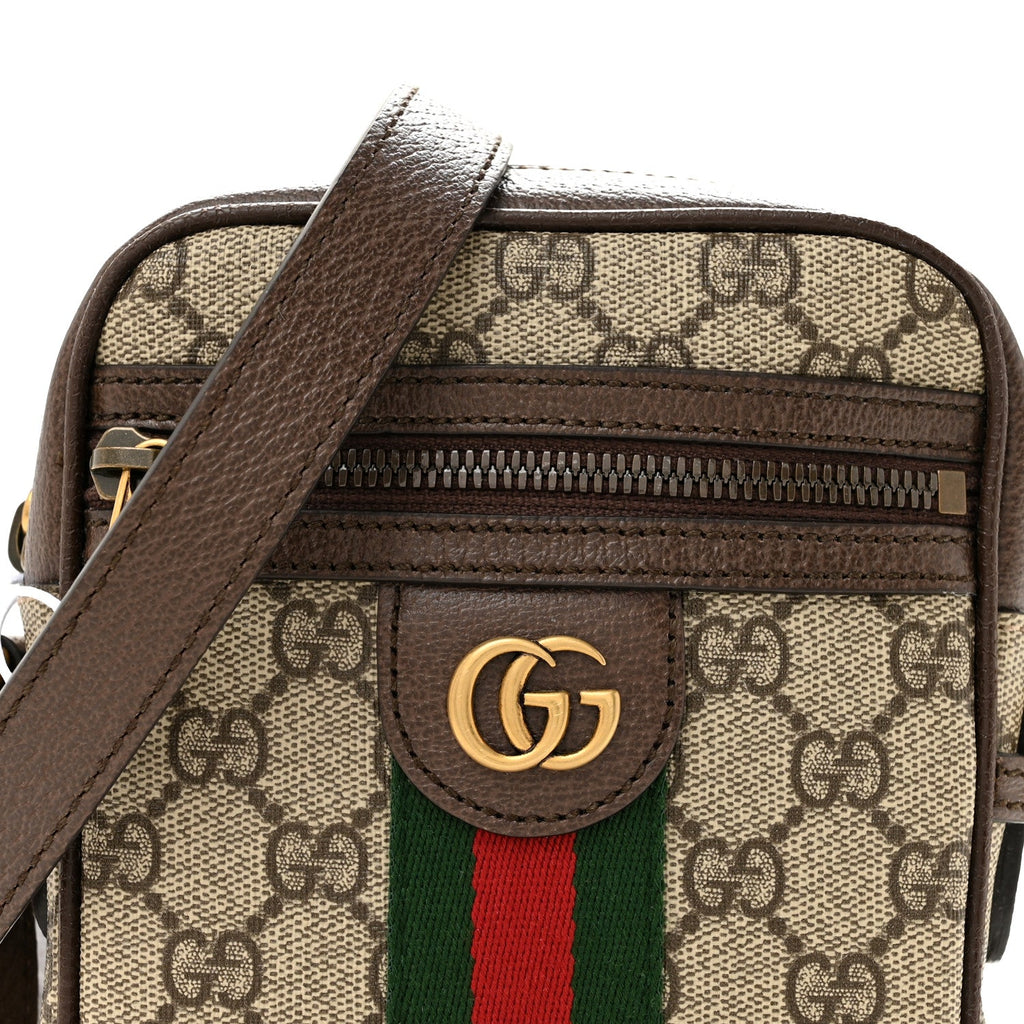 GG Supreme Monogram Web Mini Ophidia Messenger Brown wholesalehk.shop