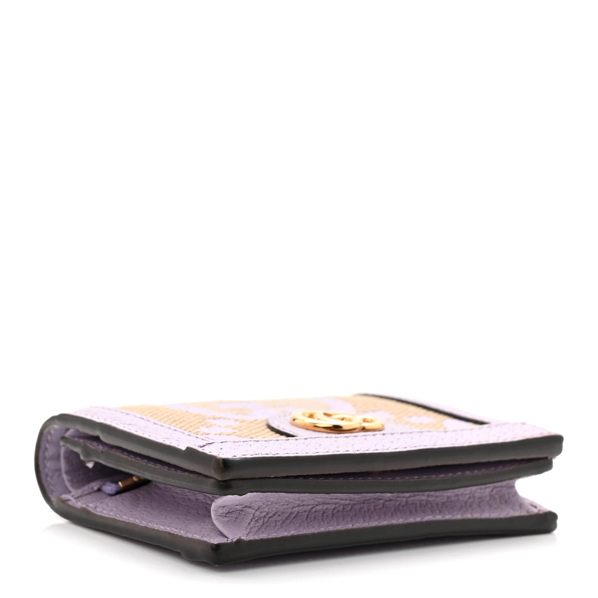 Monogram Jumbo GG Textured Dollar Calfskin Ophidia Card Case Beige Lapis wholesalehk.shop