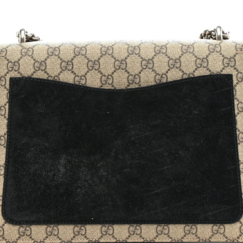GG Supreme Monogram Medium Dionysus Shoulder Bag Black wholesalehk.shop