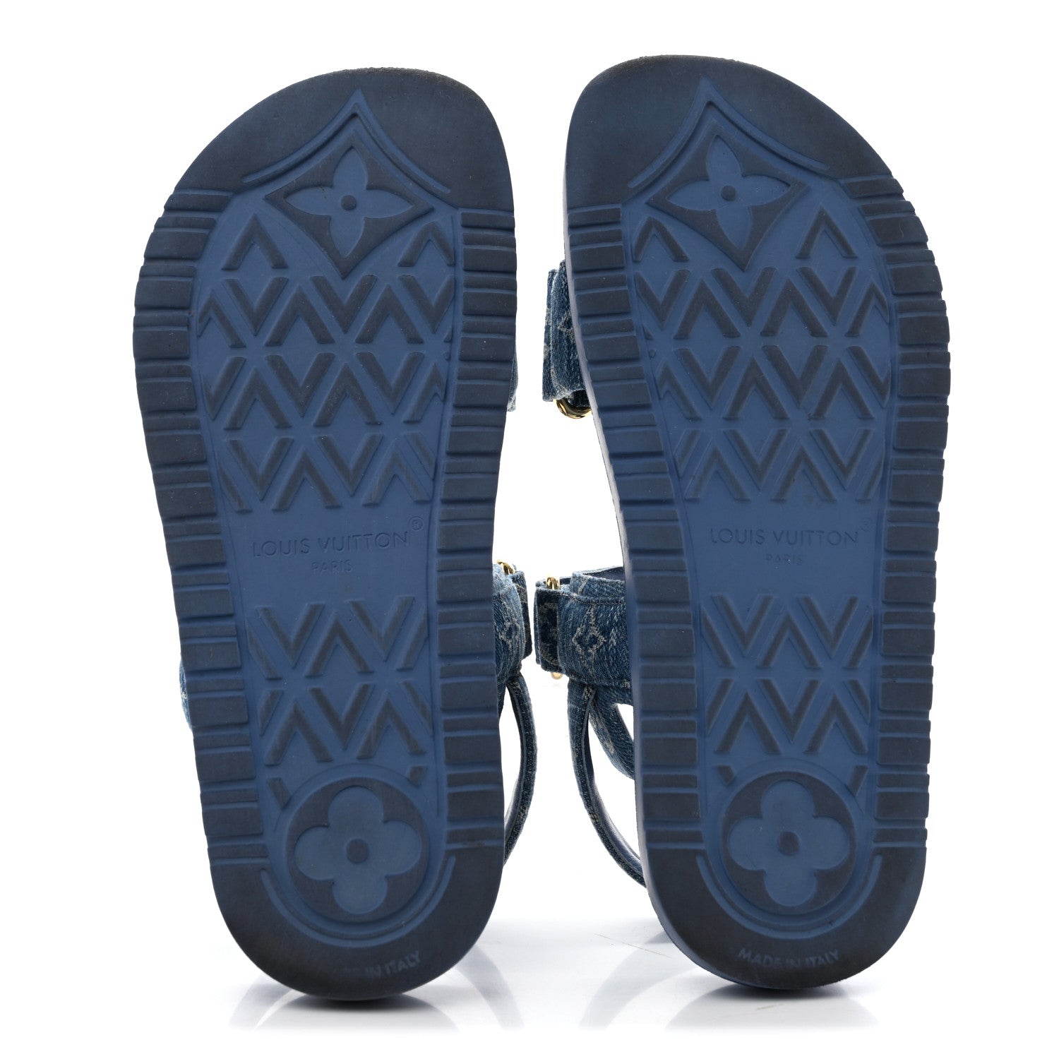 Denim Monogram LV Sunset Comfort Flat Sandals 37 Blue £¨ Direct shipment via from wholesalehk.shop