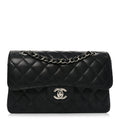 Caviar Quilted Small Double Flap Black wholesalehk.shop