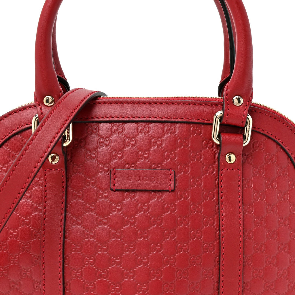 Soft Microguccissima Mini Dome Bag Rosso £¨ Direct shipment via from wholesalehk.shop