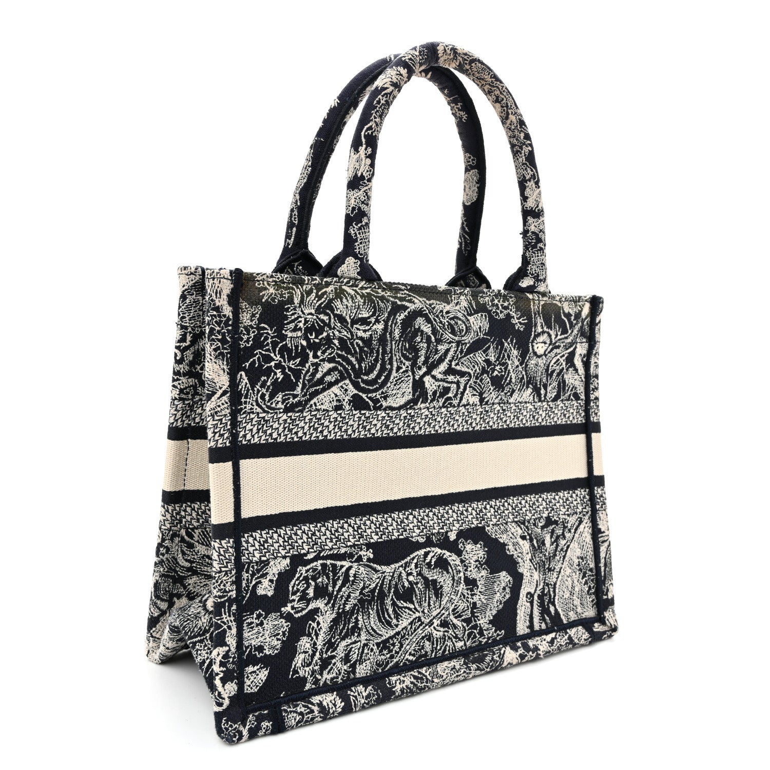 Canvas Embroidered Small Dioriviera Toile De Jouy Book Tote Blue £¨ Direct shipment via from wholesalehk.shop