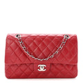 Caviar Quilted Medium Double Flap Red wholesalehk.shop