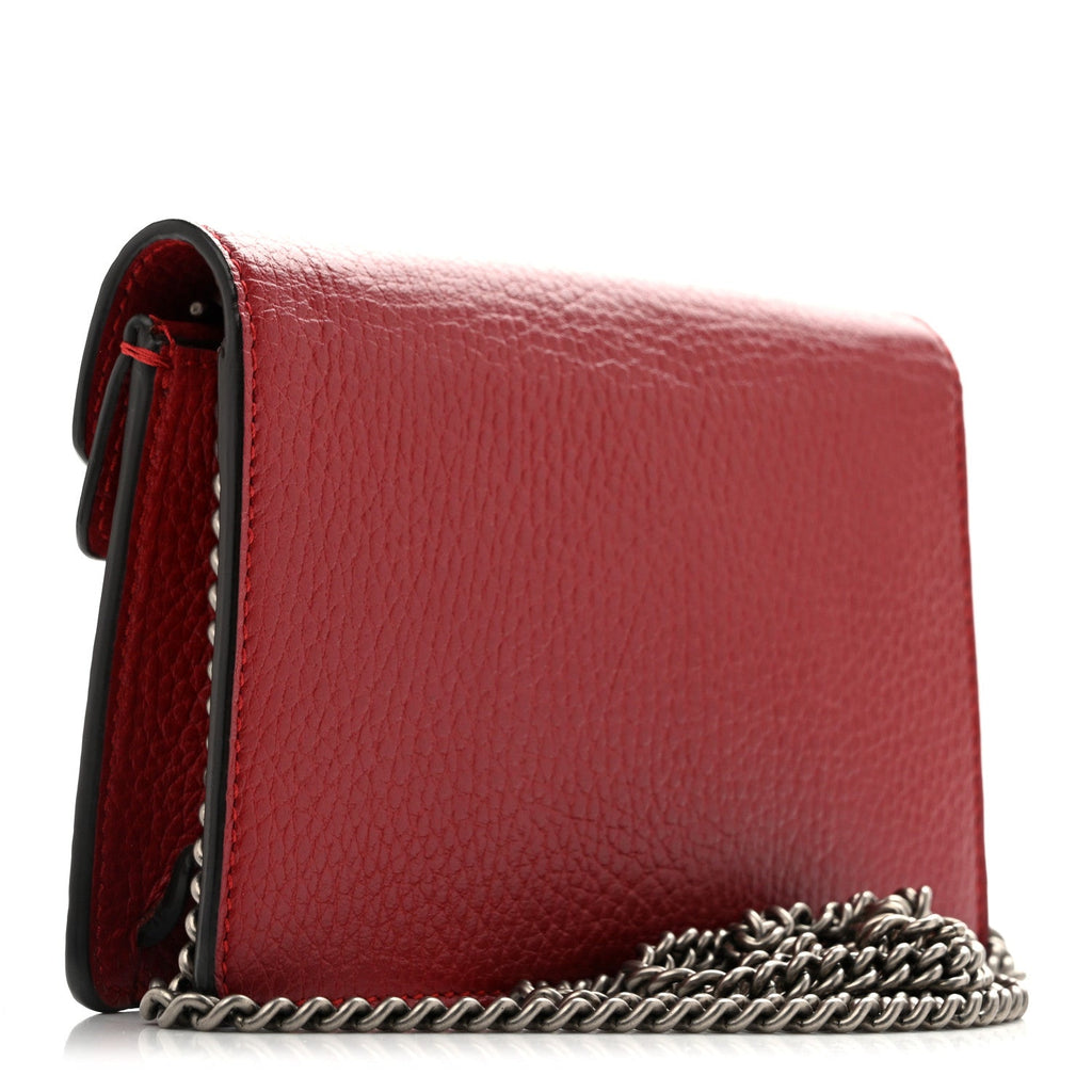 Calfskin Swarovski Crystal Super Mini Dionysus Shoulder Bag Hibiscus Red wholesalehk.shop