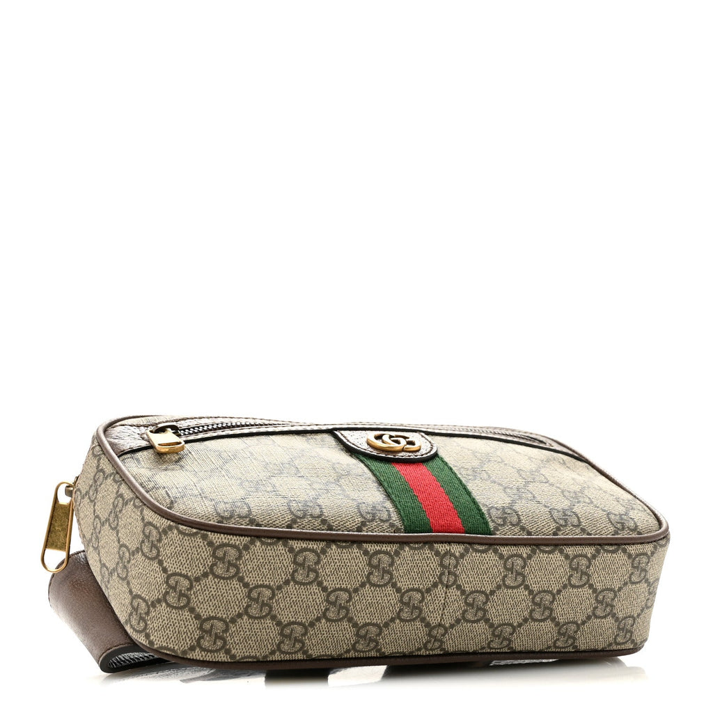 Soft GG Supreme Monogram Medium Ophidia Belt Bag Dark Brown wholesalehk.shop