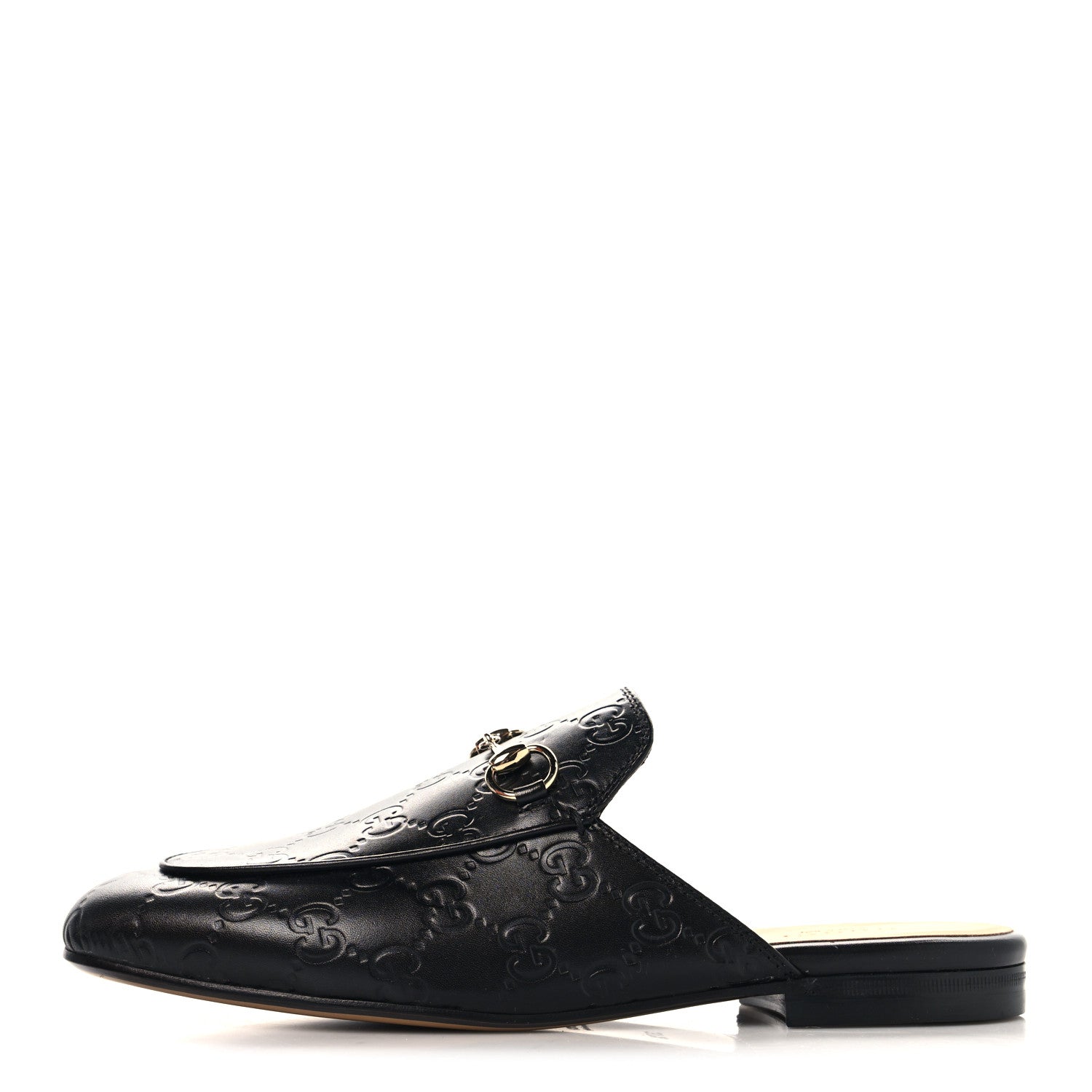 Glamour Calfskin Guccissima Womens Princetown Slippers 37.5 Black £¨ Direct shipment via from wholesalehk.shop
