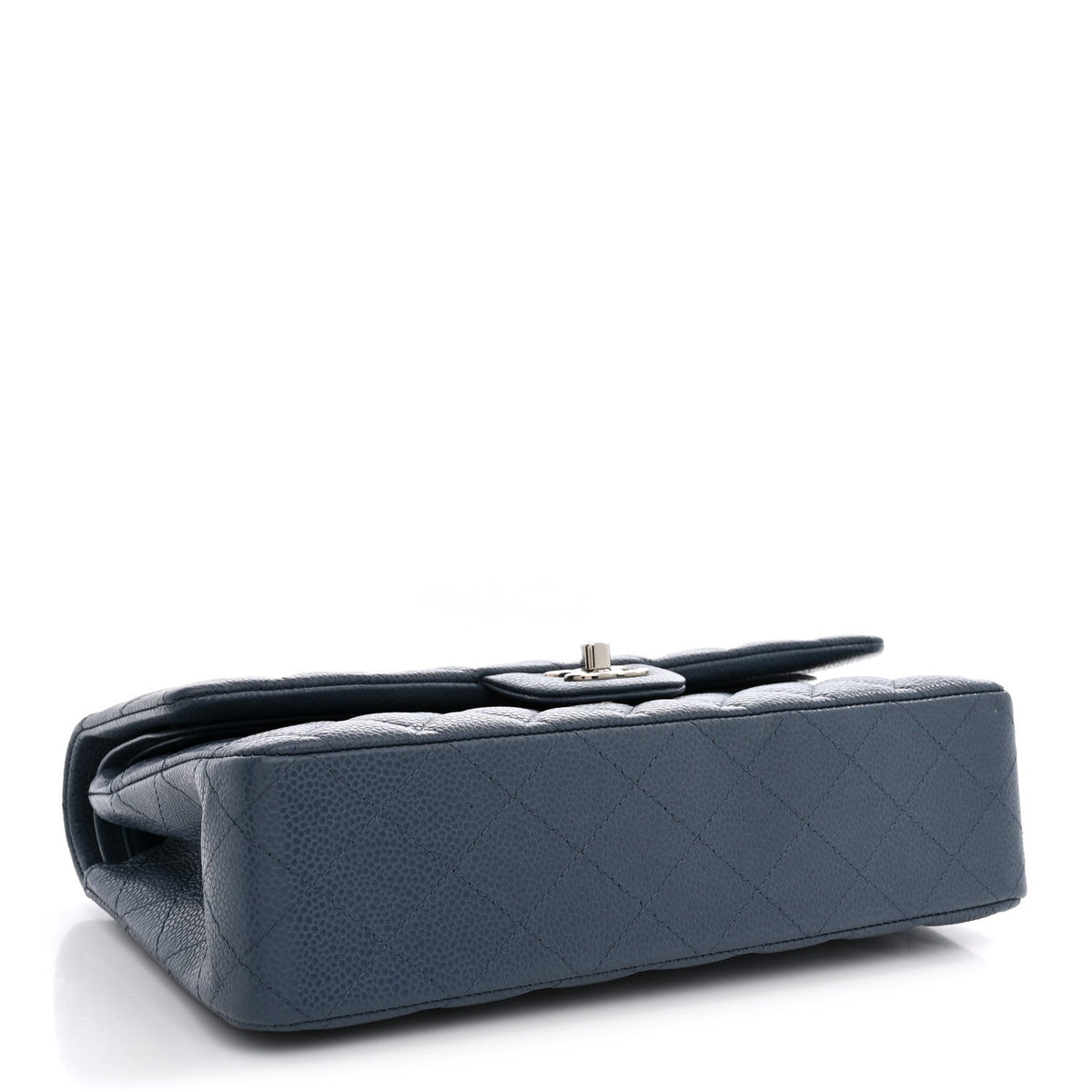 Caviar Quilted Medium Double Flap Blue wholesalehk.shop