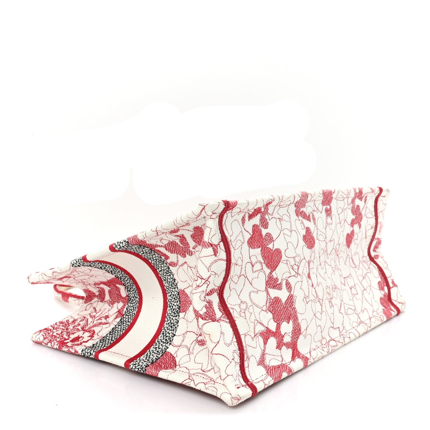Canvas Embroidered Medium Dioramour D-Royaume Book Tote Red Multicolor £¨ Direct shipment via from wholesalehk.shop