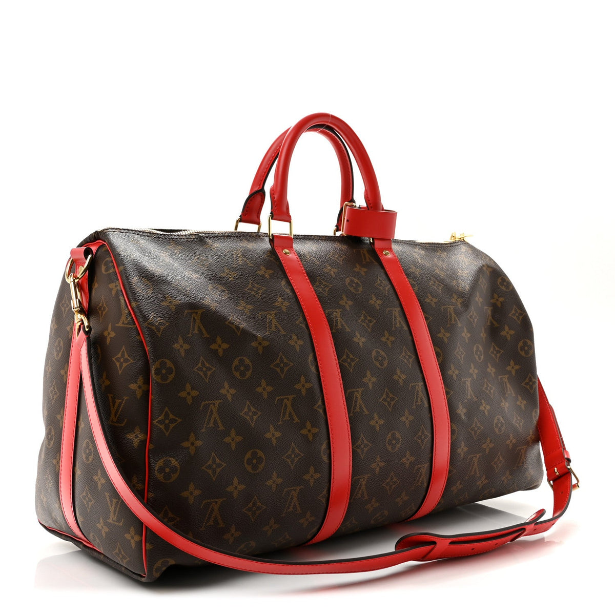 Calfskin Monogram Keepall Bandouliere 50 Coquelicot wholesalehk.shop
