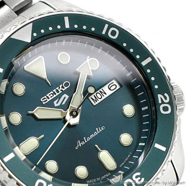 Seiko 5 Sports Automatic Green Dial Silver Steel Strap Watch For Men - SRPD61K1 wholesalehk.shop