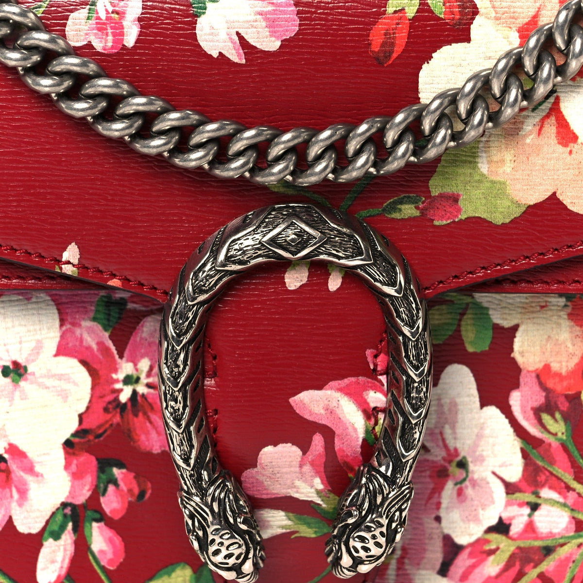 Calfskin Blooms Print Small Dionysus Shoulder Bag Romantic Cherry Multicolor wholesalehk.shop