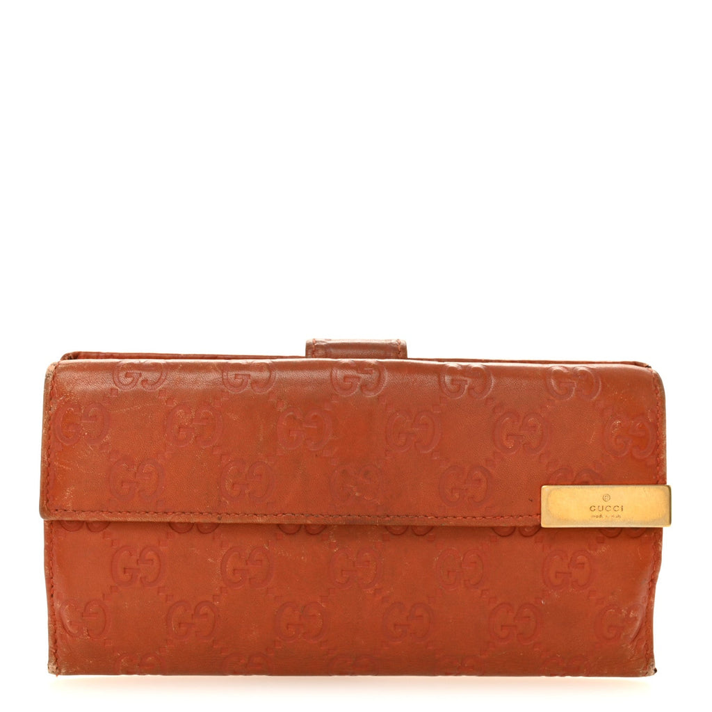 Guccissima Signature Dice Continental Wallet Orange £¨ Direct shipment via from wholesalehk.shop