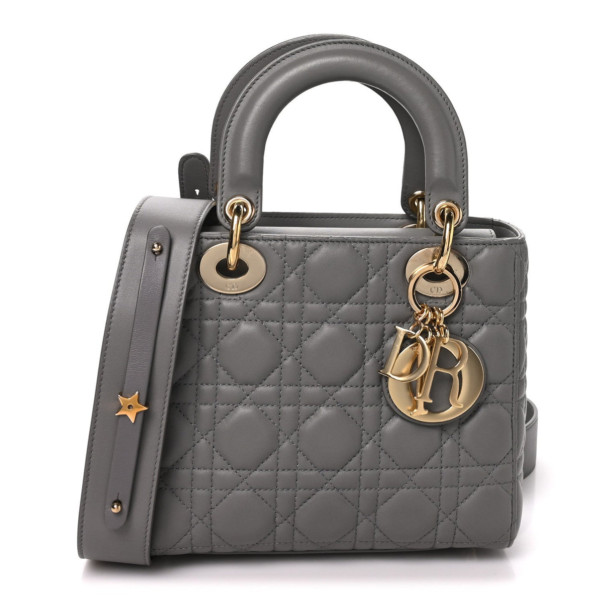 Lambskin Cannage Small My ABCDior Lady Dior Grey wholesalehk.shop