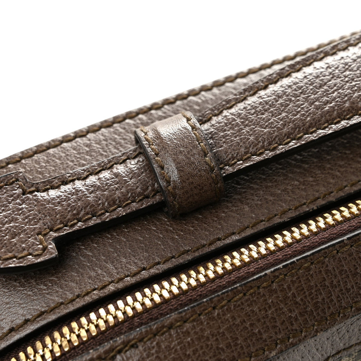 GG Supreme Monogram Web Small Ophidia Top Handle Shoulder Bag Brown wholesalehk.shop