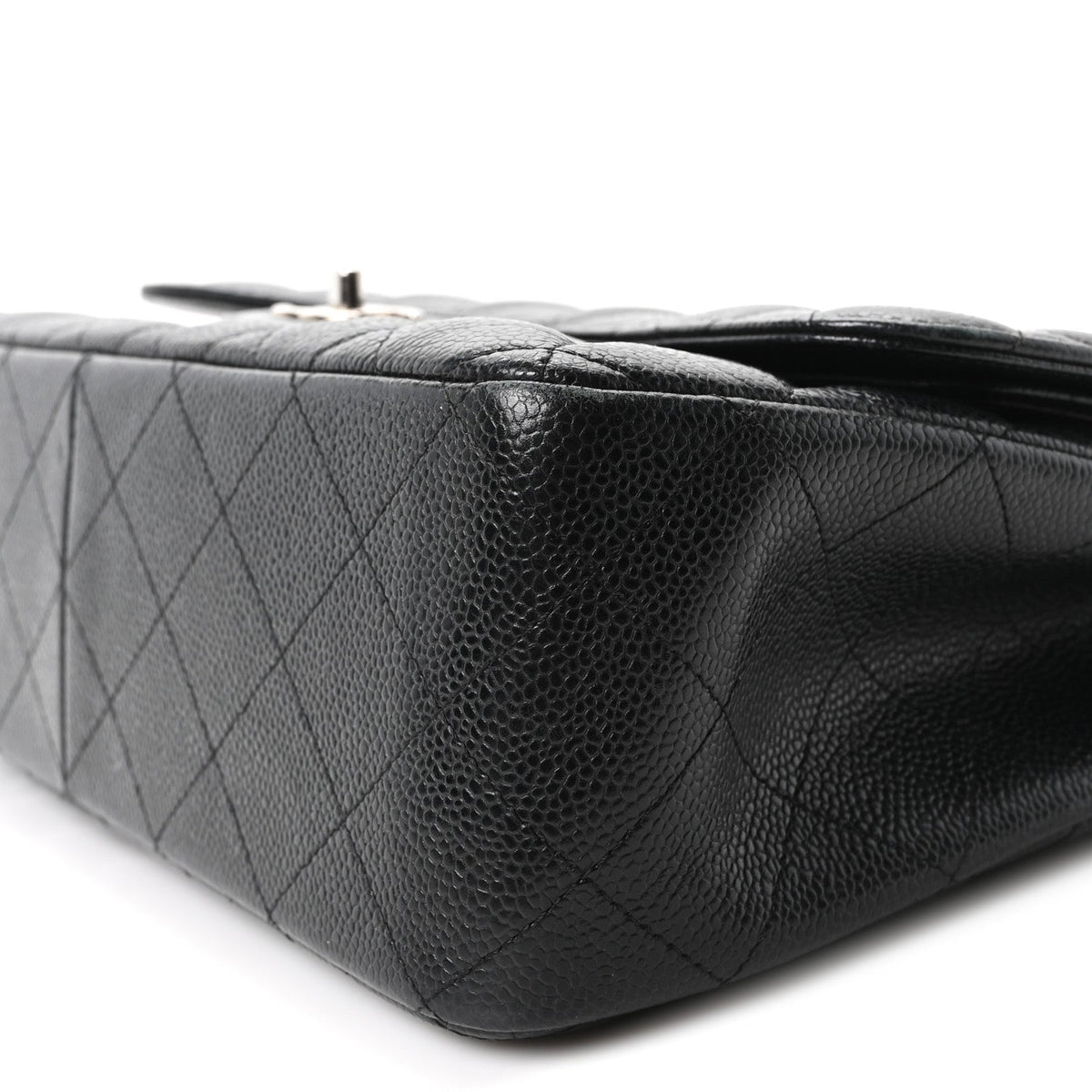 Caviar Quilted Jumbo Double Flap Black wholesalehk.shop