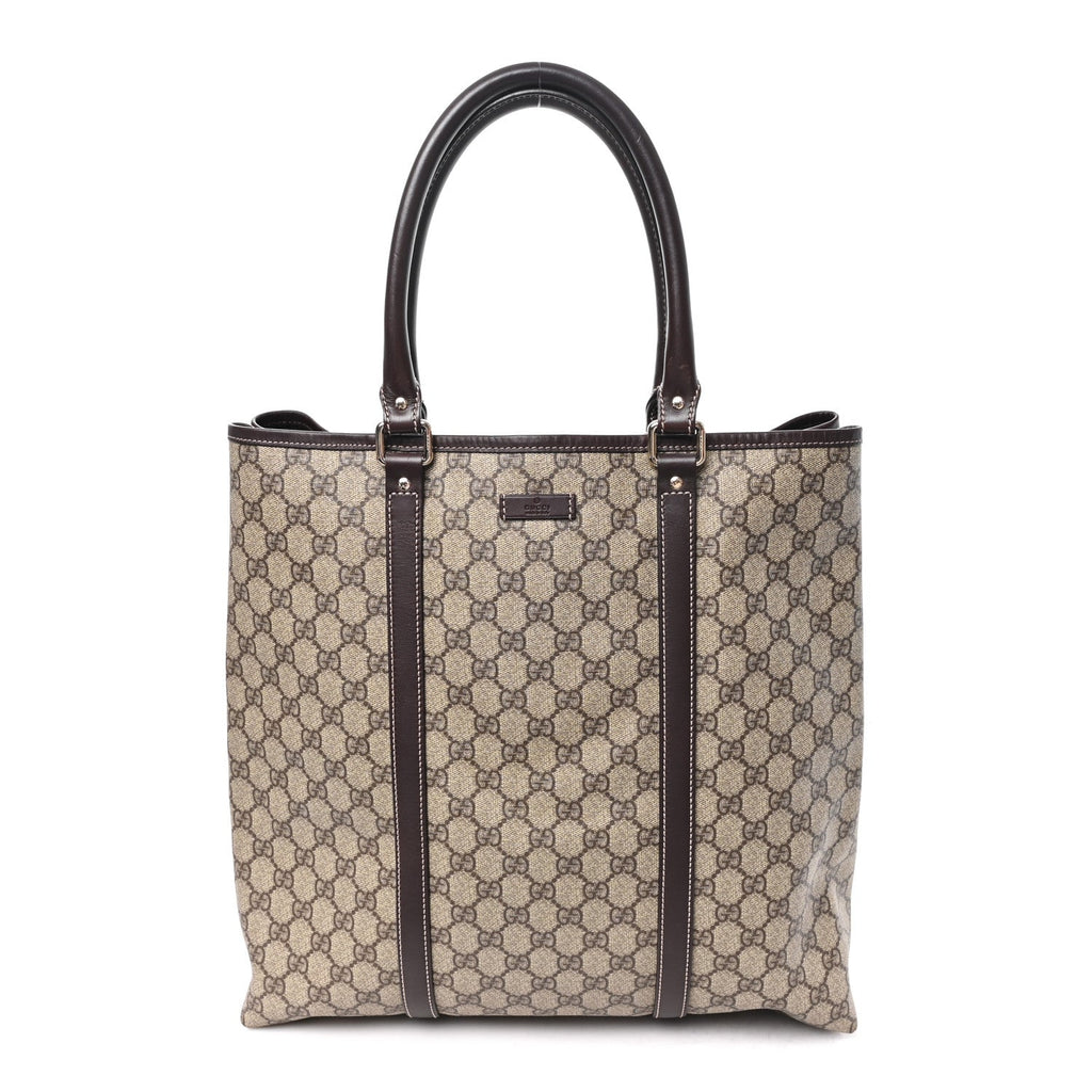 GG Plus Monogram Joy Vertical Tote Dark Brown wholesalehk.shop