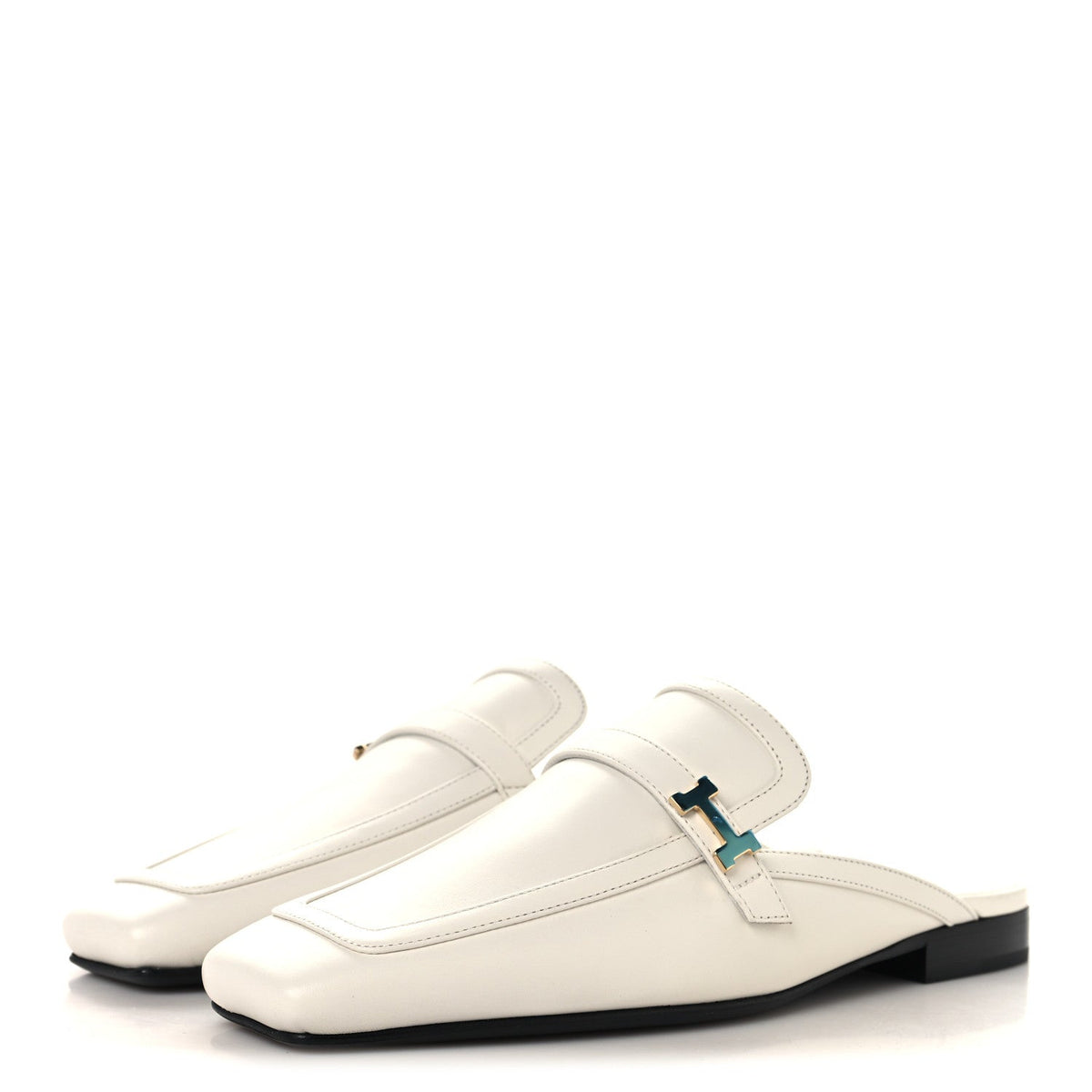 Calfskin Womens Groupie Mules 35 White wholesalehk.shop
