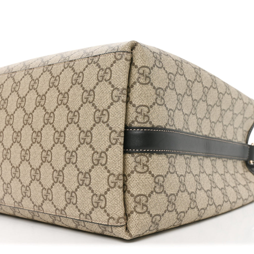 GG Supreme Monogram Medium Emblem Bucket Bag Beige Dark Brown Black wholesalehk.shop