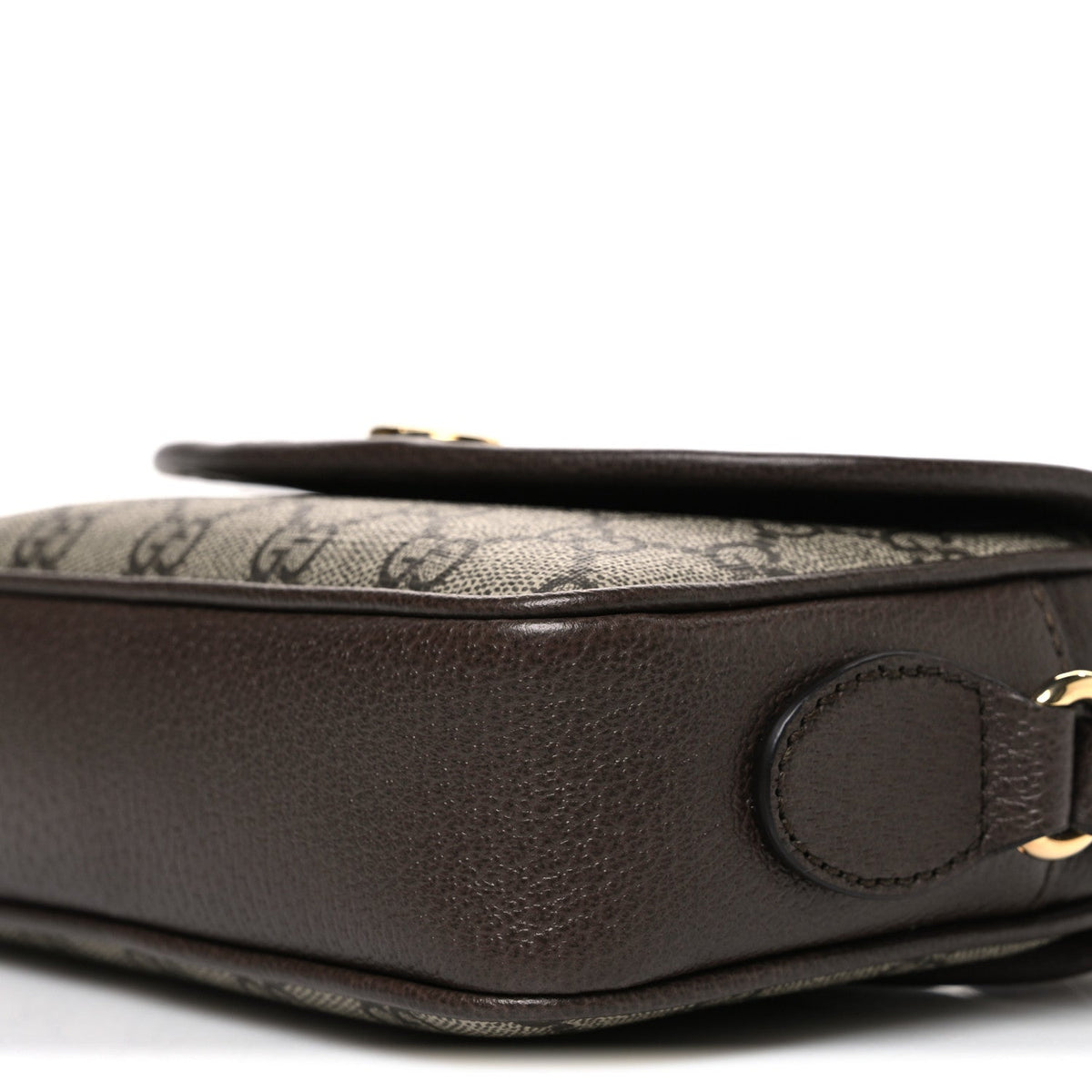 GG Supreme Monogram Textured Dollar Calfskin Mini Ophidia Flap Shoulder Bag Beige Ebony New Acero wholesalehk.shop
