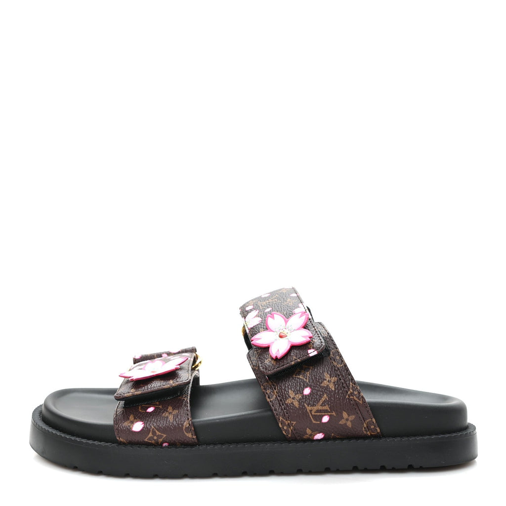 LV X TM Monogram LV Sunset Flat Comfort Mule 35 Sakura Brown £¨ Direct shipment via from wholesalehk.shop