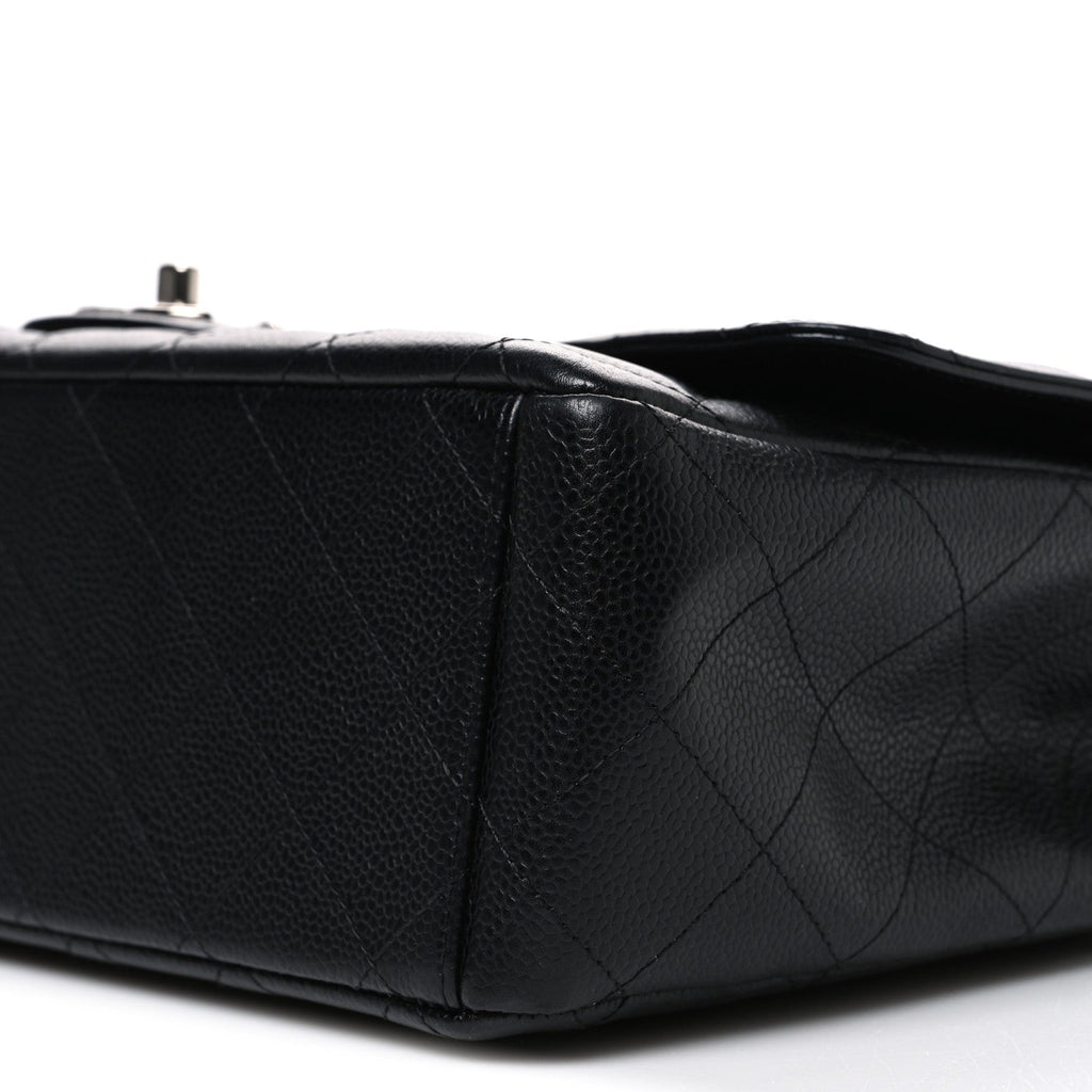 Caviar Quilted Maxi Double Flap Black wholesalehk.shop