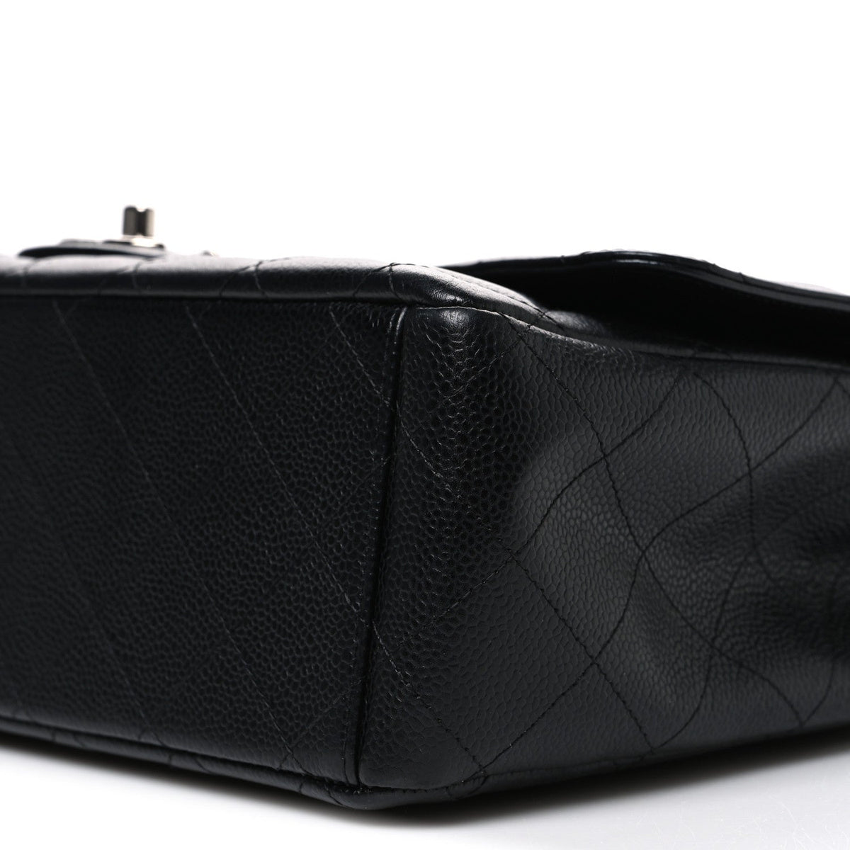 Caviar Quilted Maxi Double Flap Black wholesalehk.shop