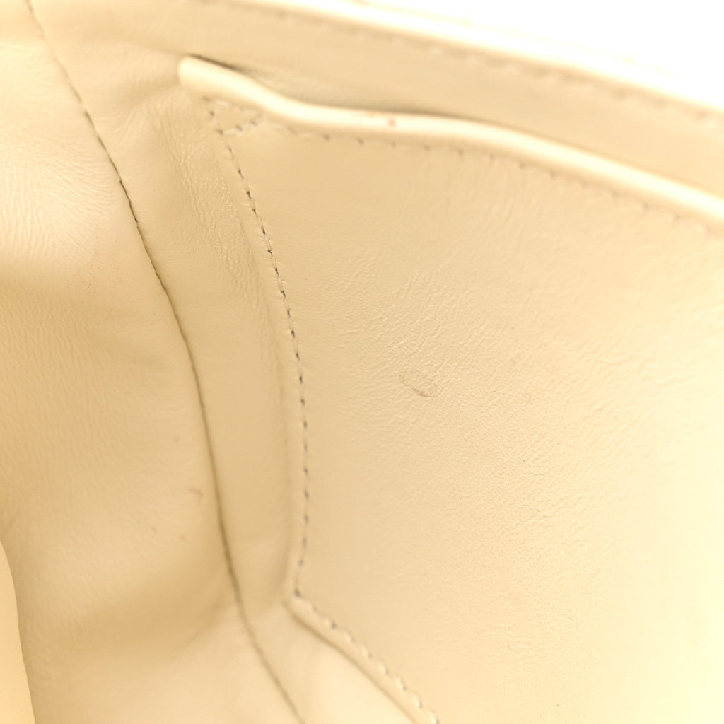 Grained Calfskin Cannage Small Caro Bag White wholesalehk.shop