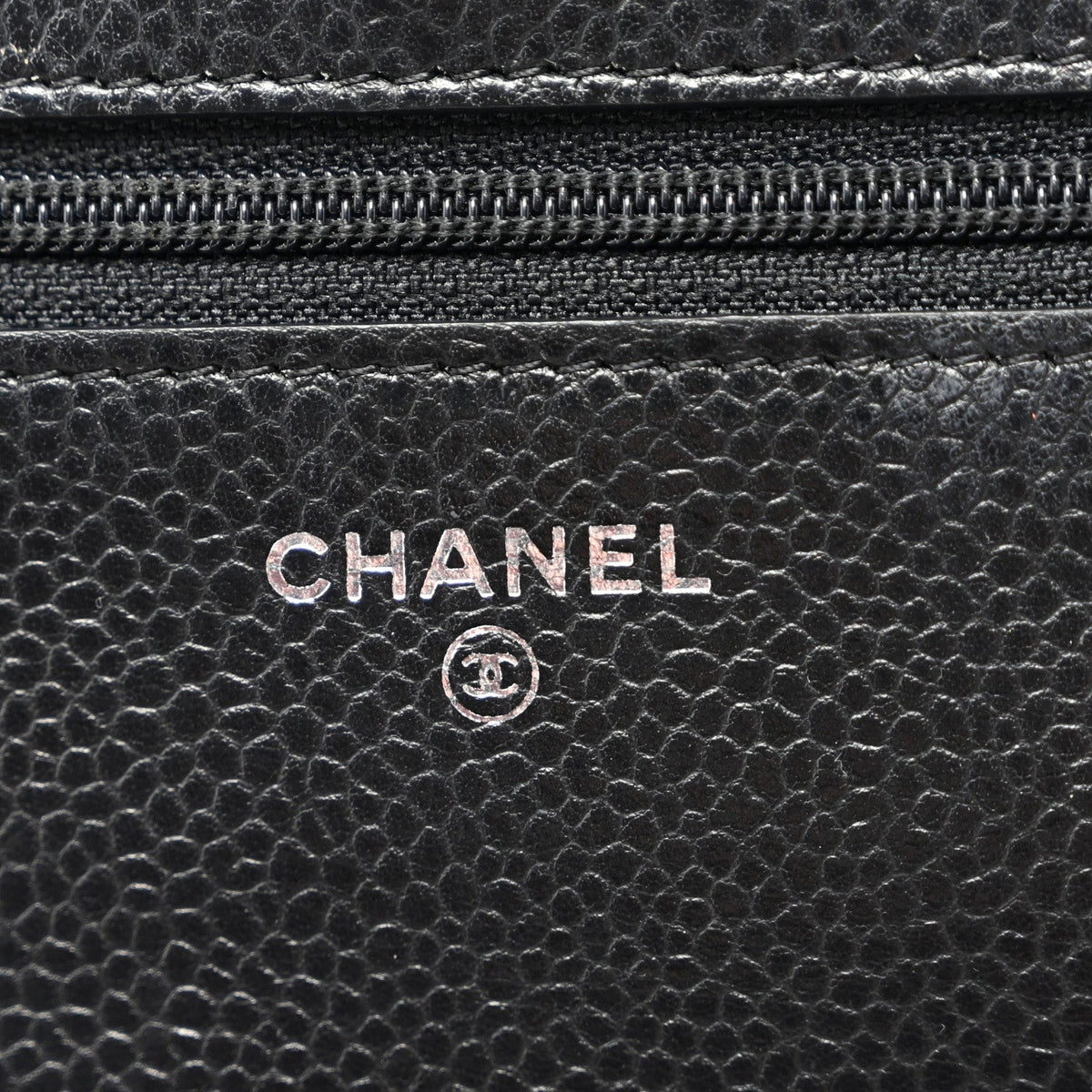 Caviar Quilted Wallet on Chain WOC Black wholesalehk.shop
