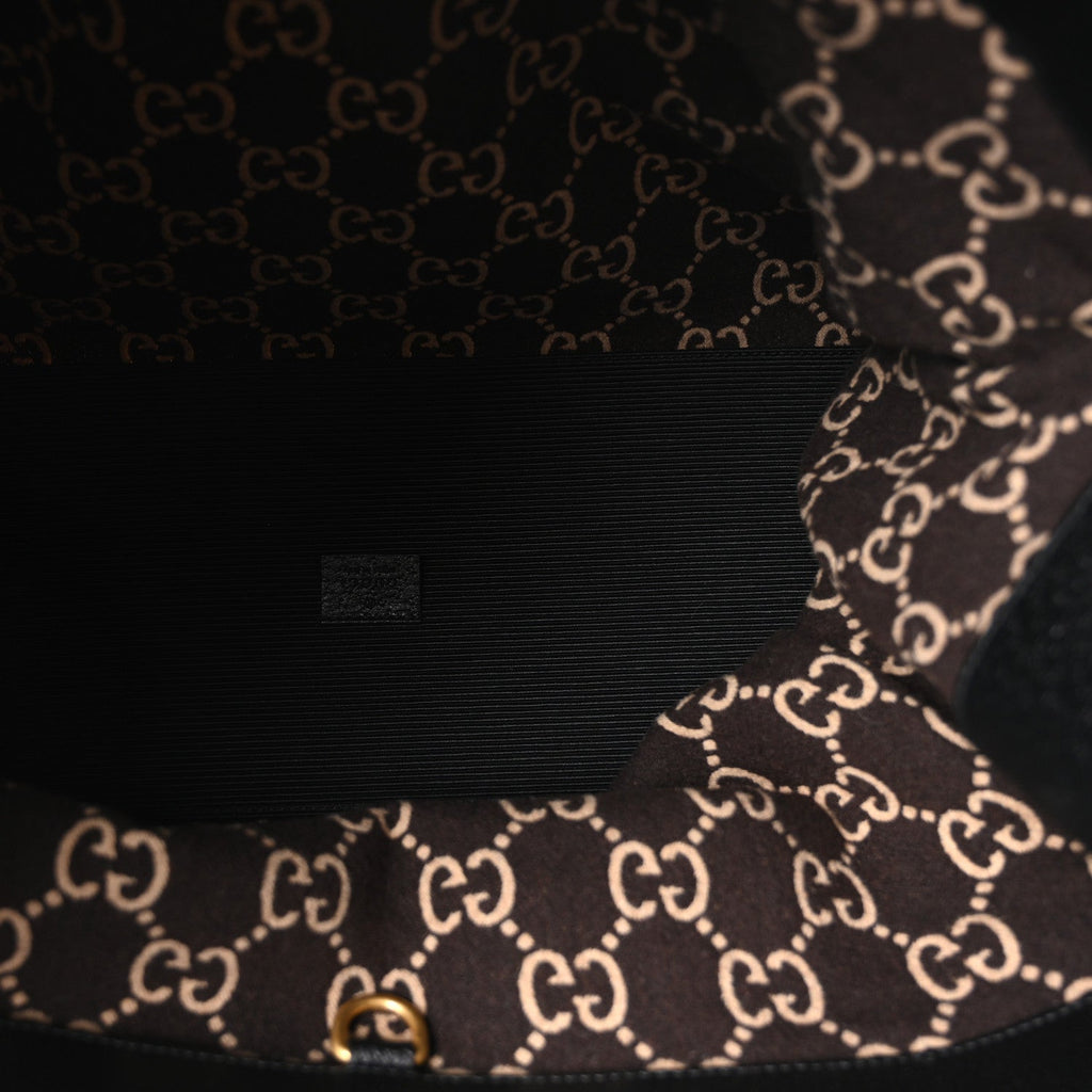 Covered Wool GG Monogram Large Tote Bag Beige Ebony wholesalehk.shop