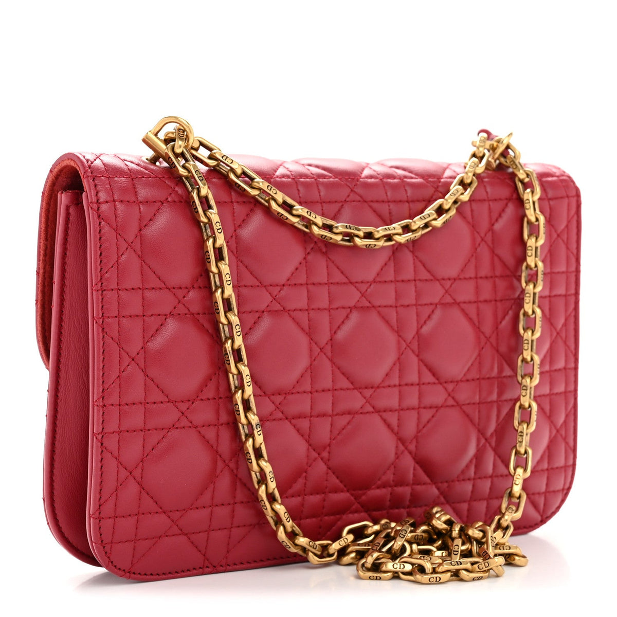 Lambskin Cannage Large Dioraddict Flap Red wholesalehk.shop