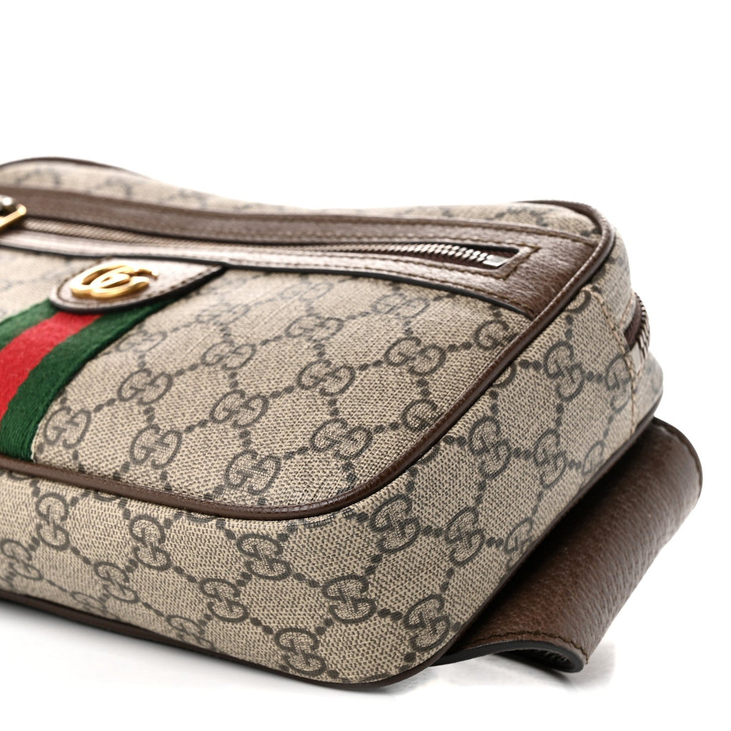 Soft GG Supreme Monogram Medium Ophidia Belt Bag Dark Brown wholesalehk.shop