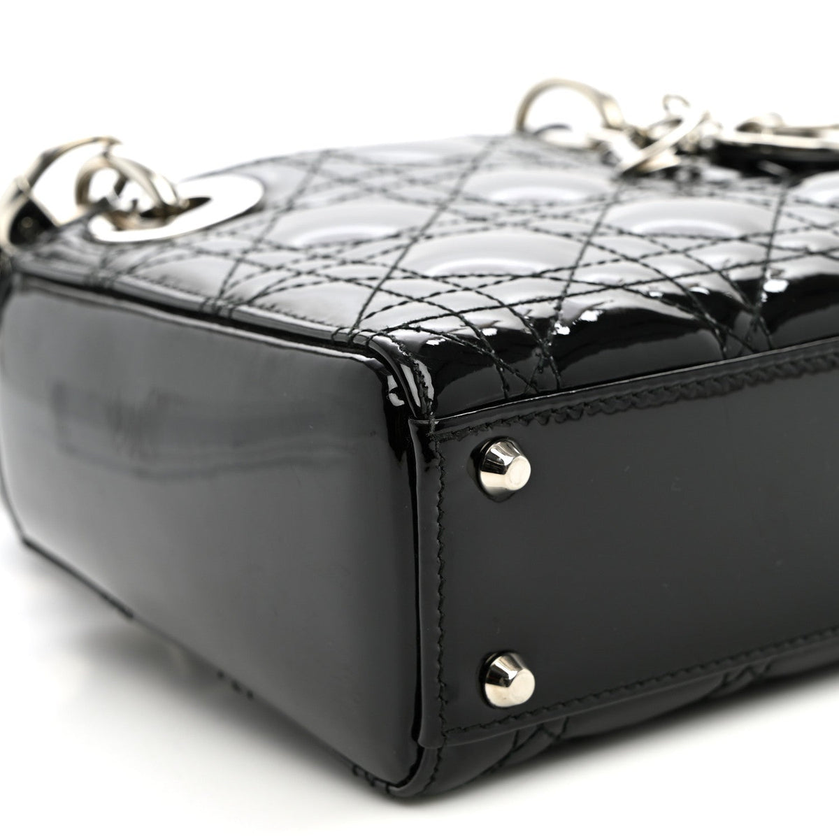 Patent Cannage Mini Lady Dior Black wholesalehk.shop