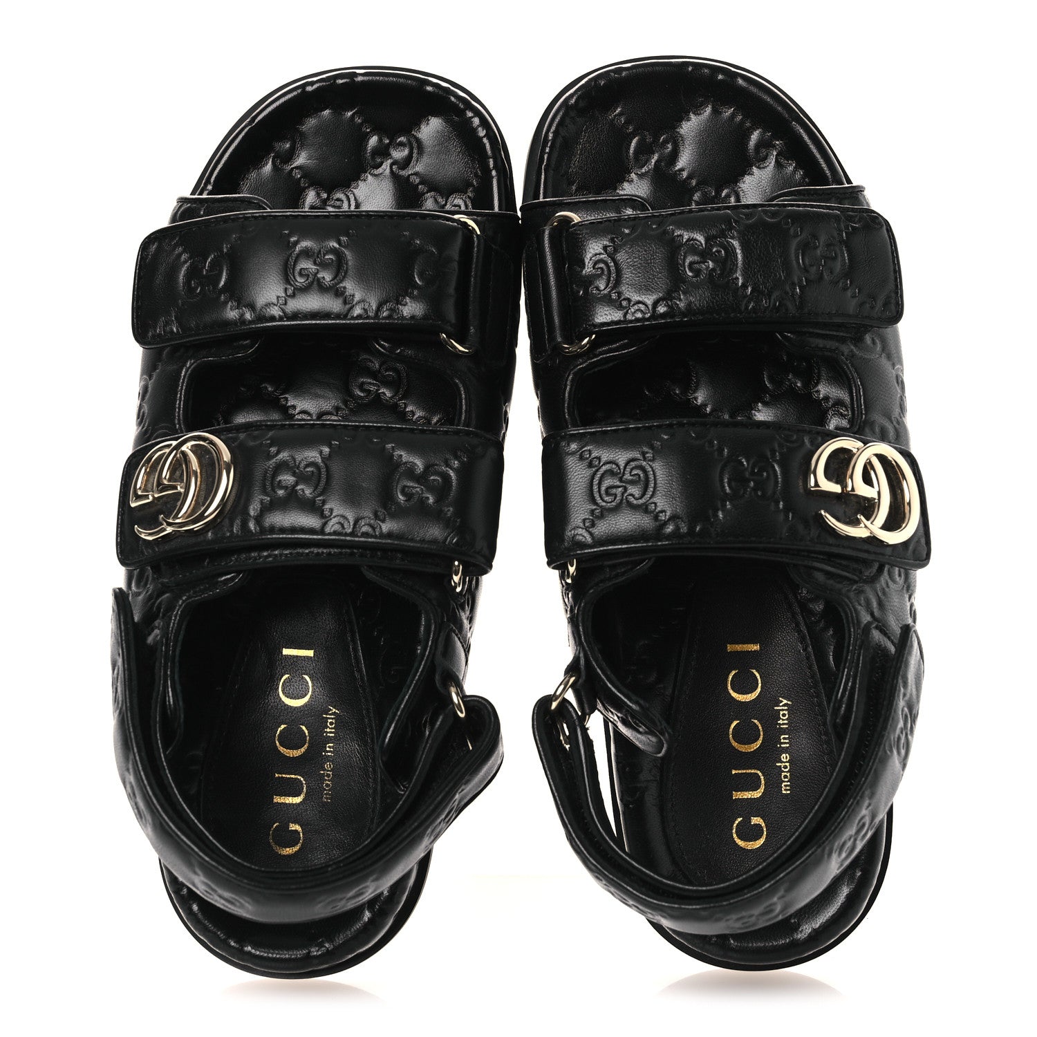 Guccissima GG Embossed Womens Sandals 37 Black £¨ Direct shipment via from wholesalehk.shop
