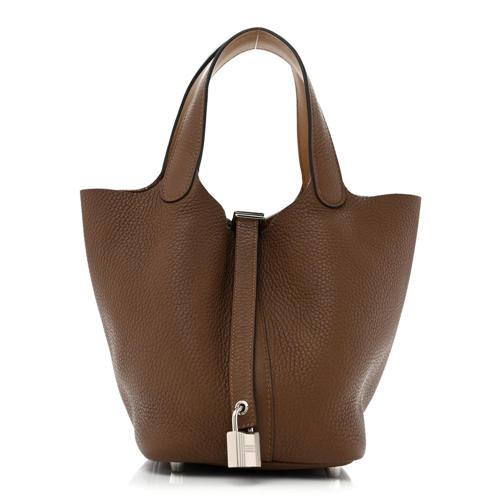 Taurillon Clemence Swift Eclat Picotin Lock 18 PM  Alezan Biscuit £¨ Direct shipment via from wholesalehk.shop
