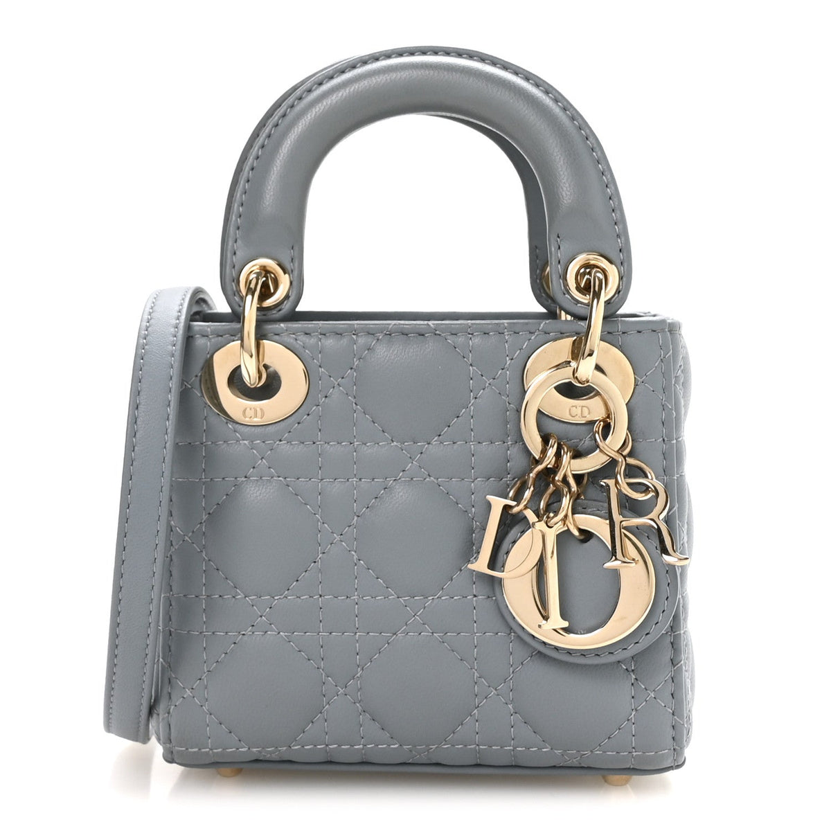 Lambskin Cannage Micro Lady Dior Cloud Blue wholesalehk.shop