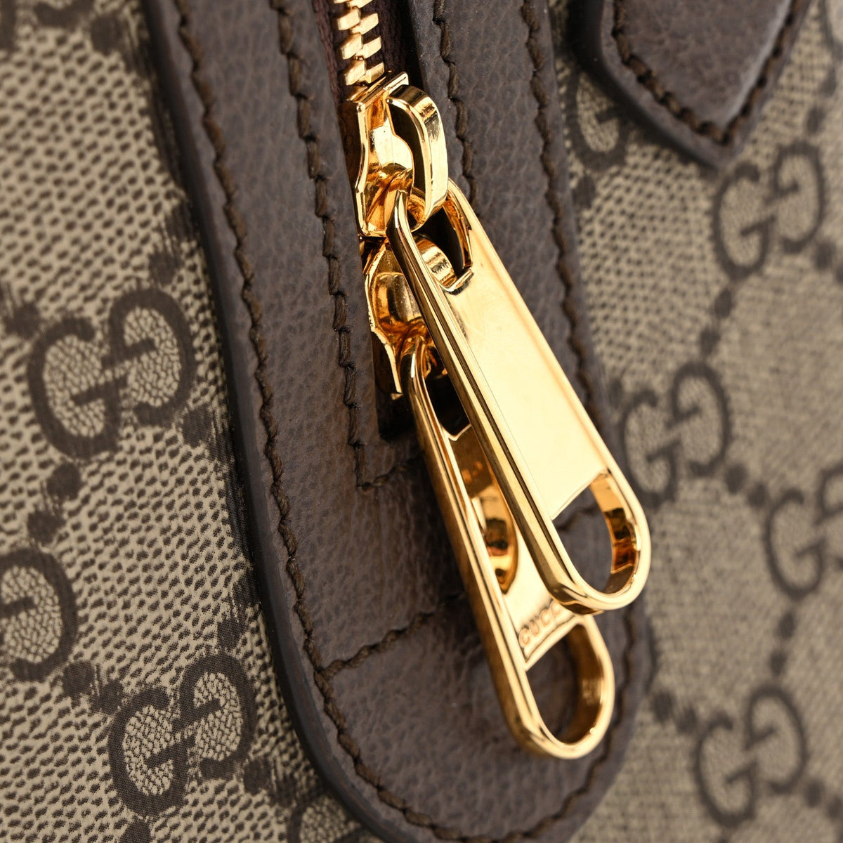 GG Supreme Monogram Web Small Ophidia Top Handle Bag  Beige Ebony wholesalehk.shop
