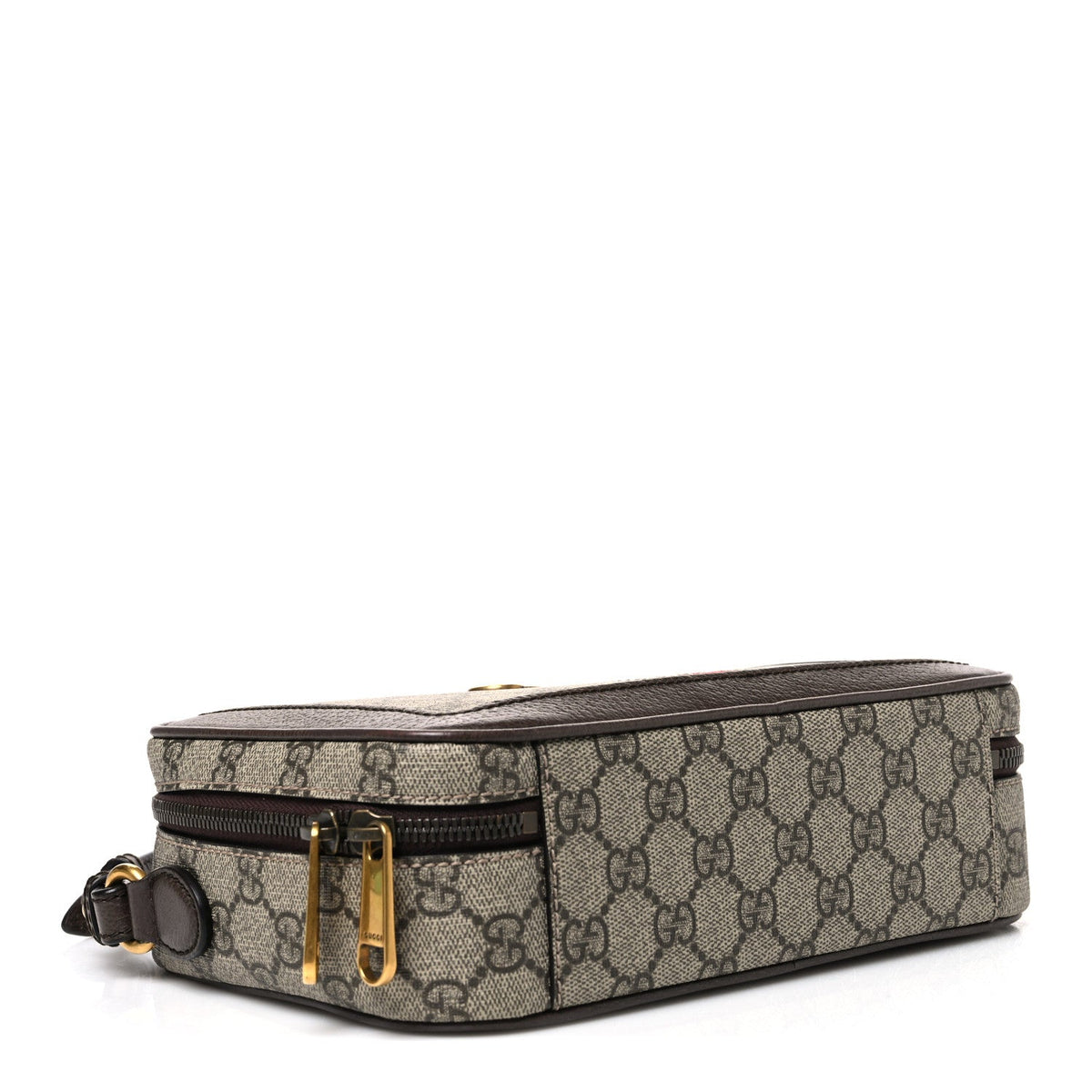 GG Supreme Monogram Web Small Ophidia Top Handle Shoulder Bag Brown wholesalehk.shop