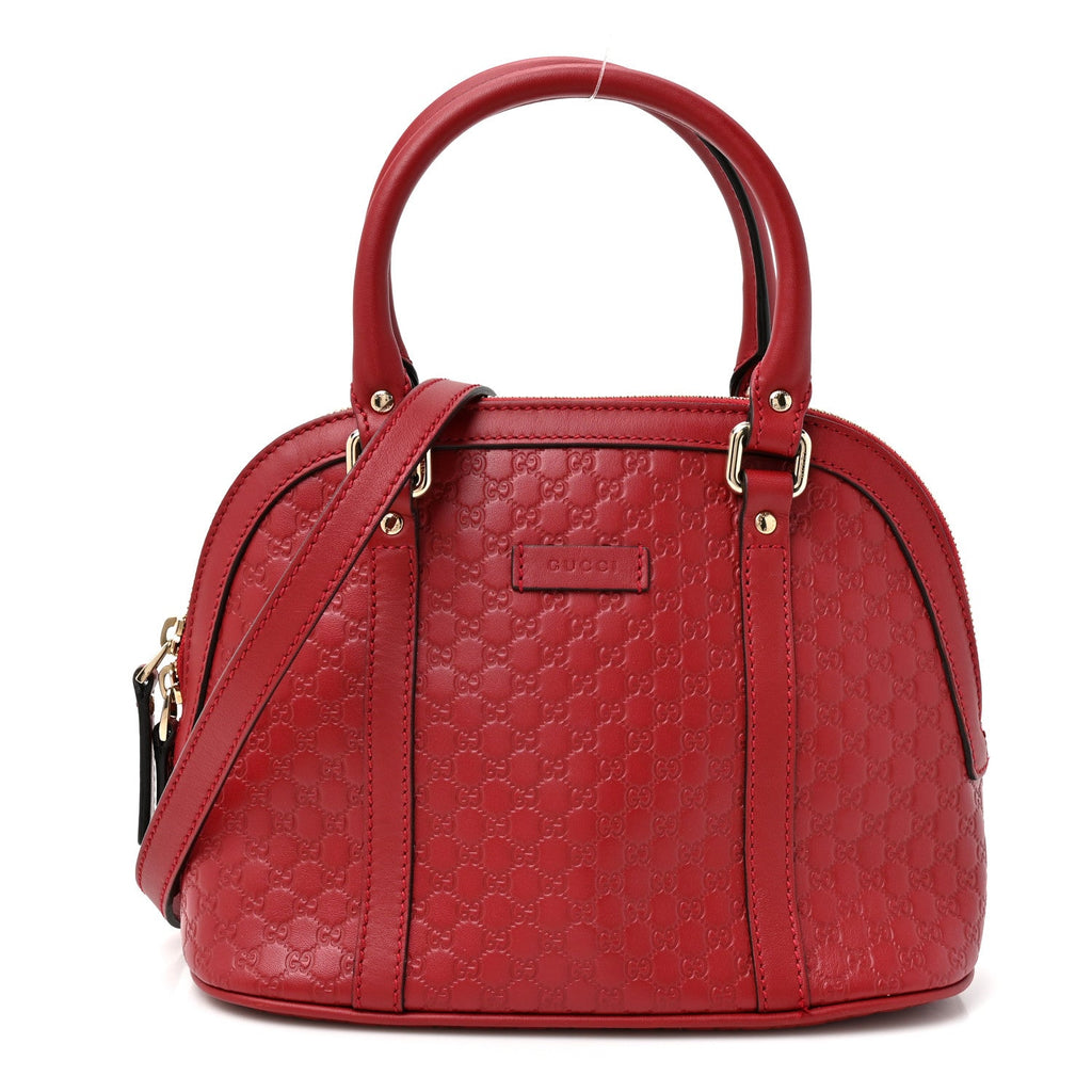 Soft Microguccissima Mini Dome Bag Rosso £¨ Direct shipment via from wholesalehk.shop