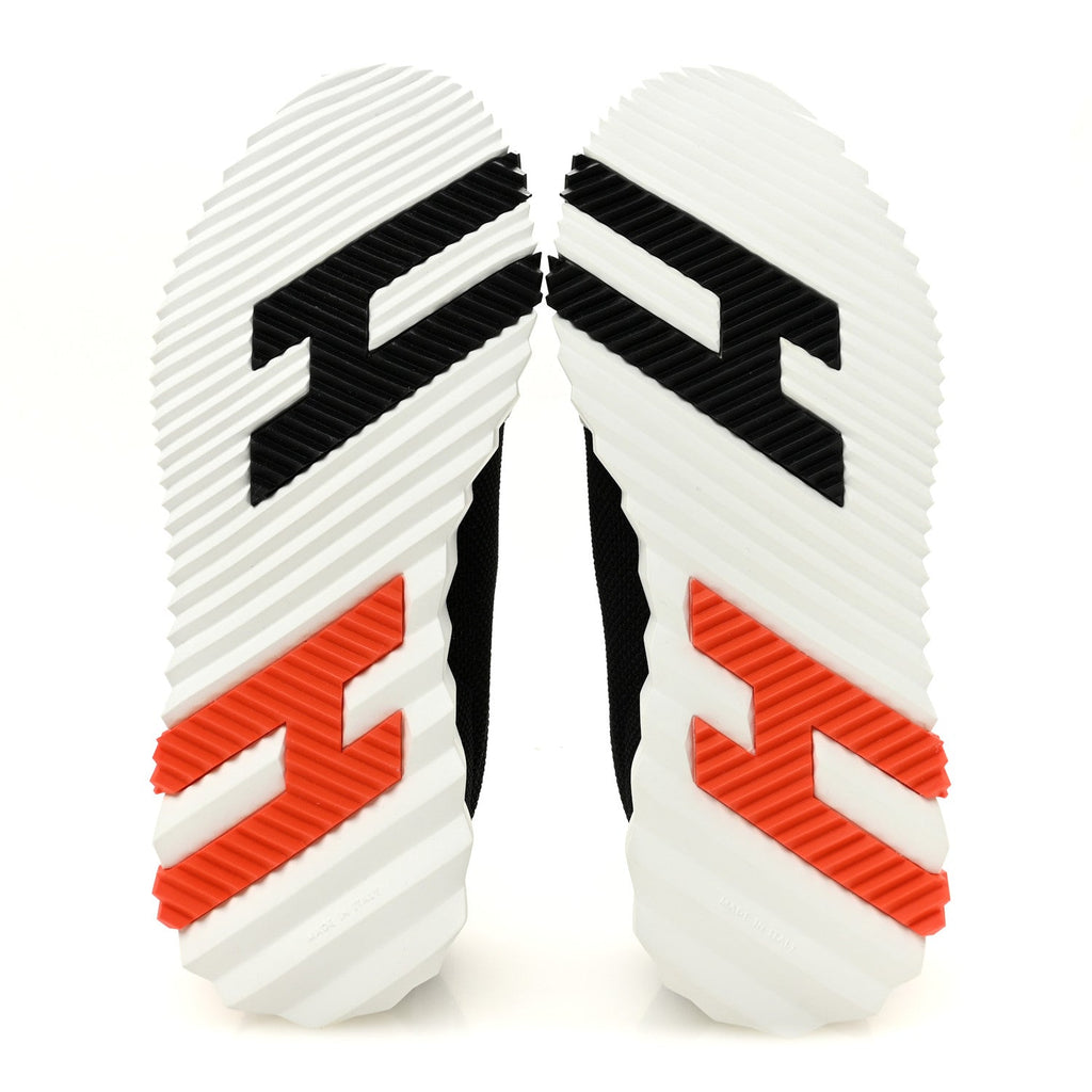 Air Mesh Suede Goatskin Bouncing Sneakers 37 Black Orange wholesalehk.shop