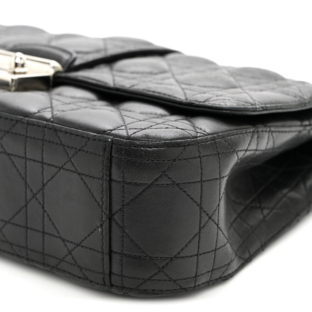 Lambskin Cannage Medium Miss Dior Flap Black wholesalehk.shop