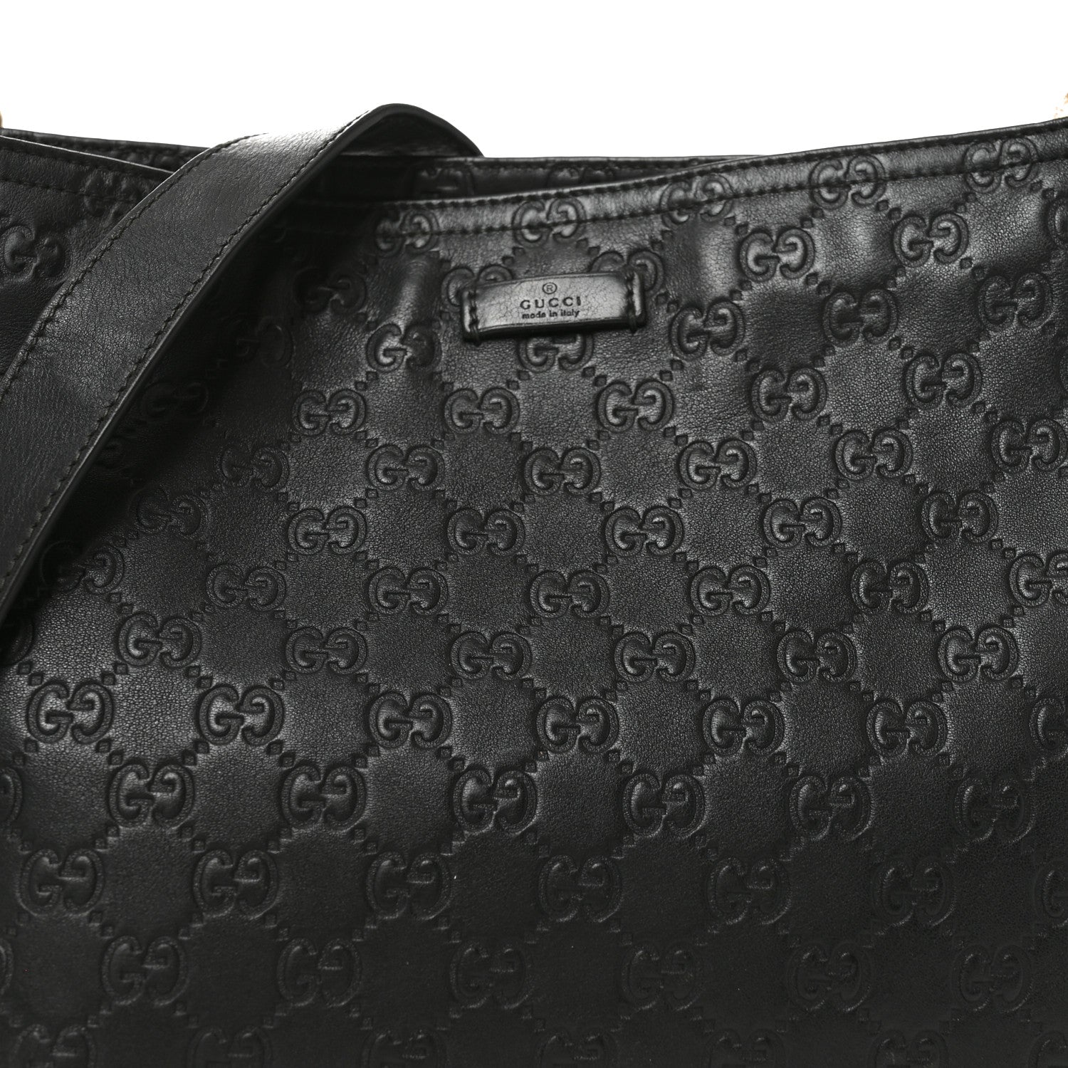 Guccissima Medium Flat Messenger Bag Black £¨ Direct shipment via from wholesalehk.shop