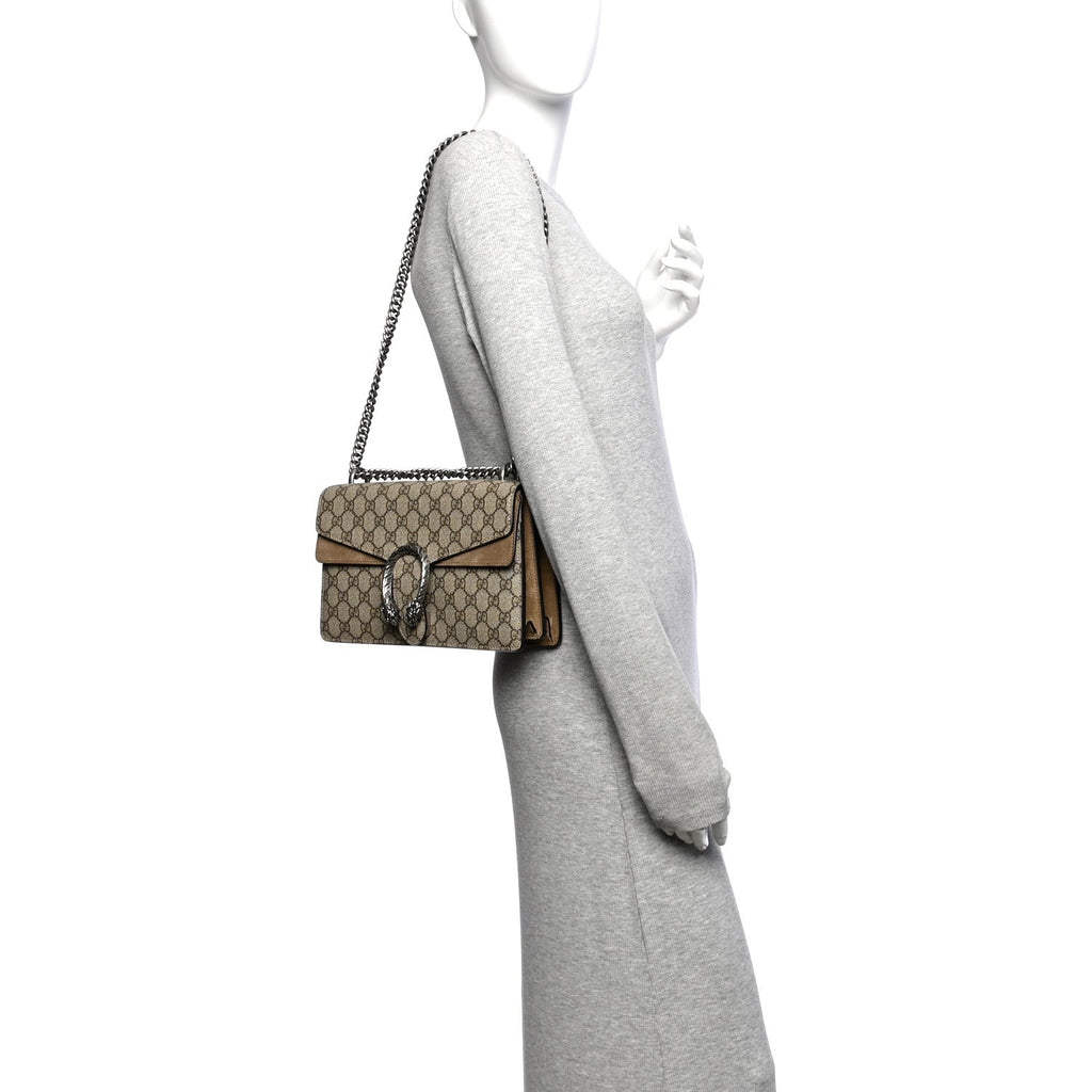 GG Supreme Monogram Small Dionysus Shoulder Bag Taupe wholesalehk.shop