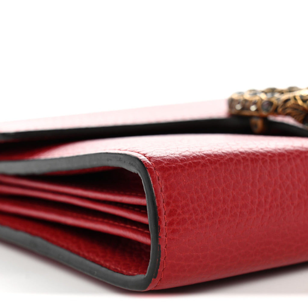 Calfskin Mini Dionysus Chain Wallet Hibiscus Red wholesalehk.shop