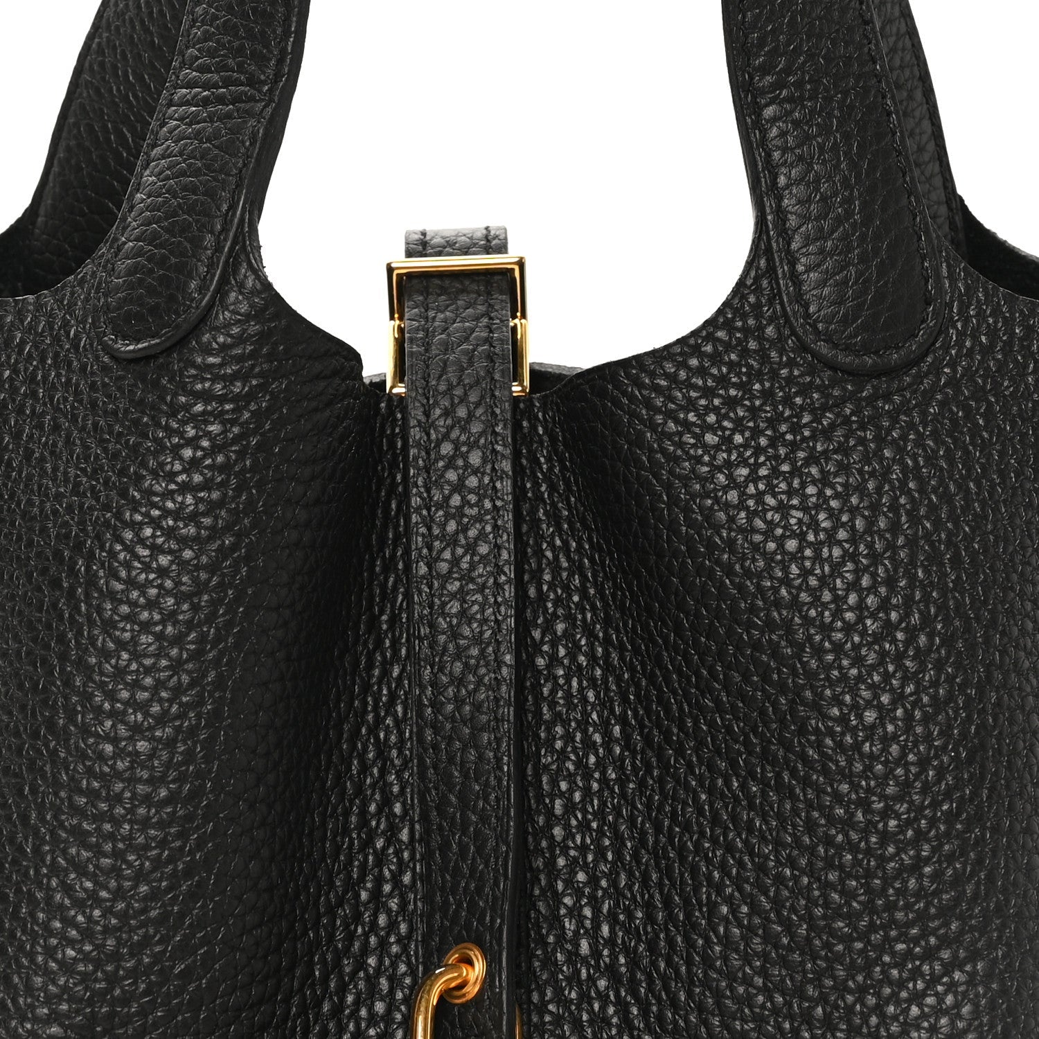 Taurillon Clemence Picotin Lock 18 PM Black £¨ Direct shipment via from wholesalehk.shop