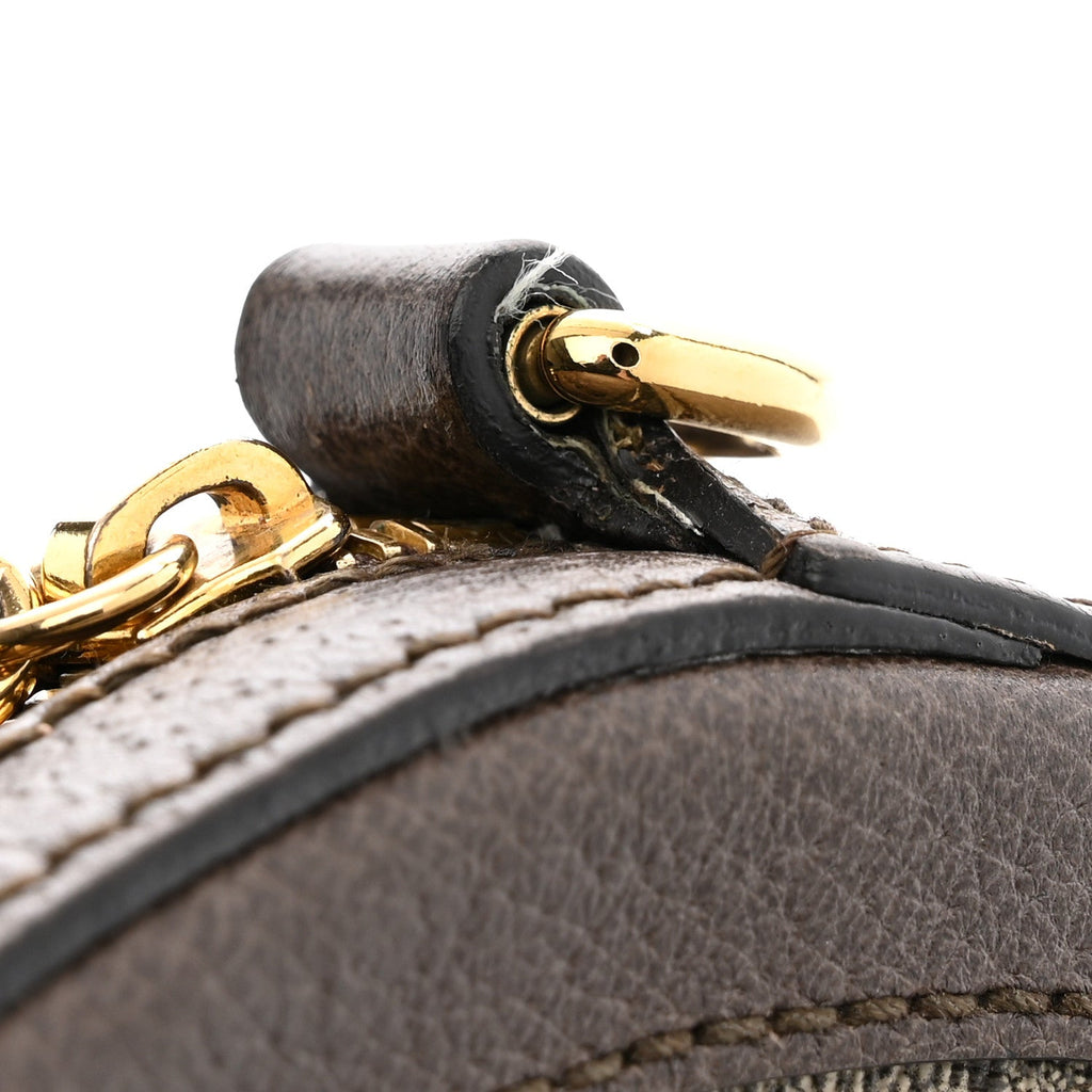 GG Supreme Monogram Web Mini Ophidia Round Shoulder Bag Brown wholesalehk.shop