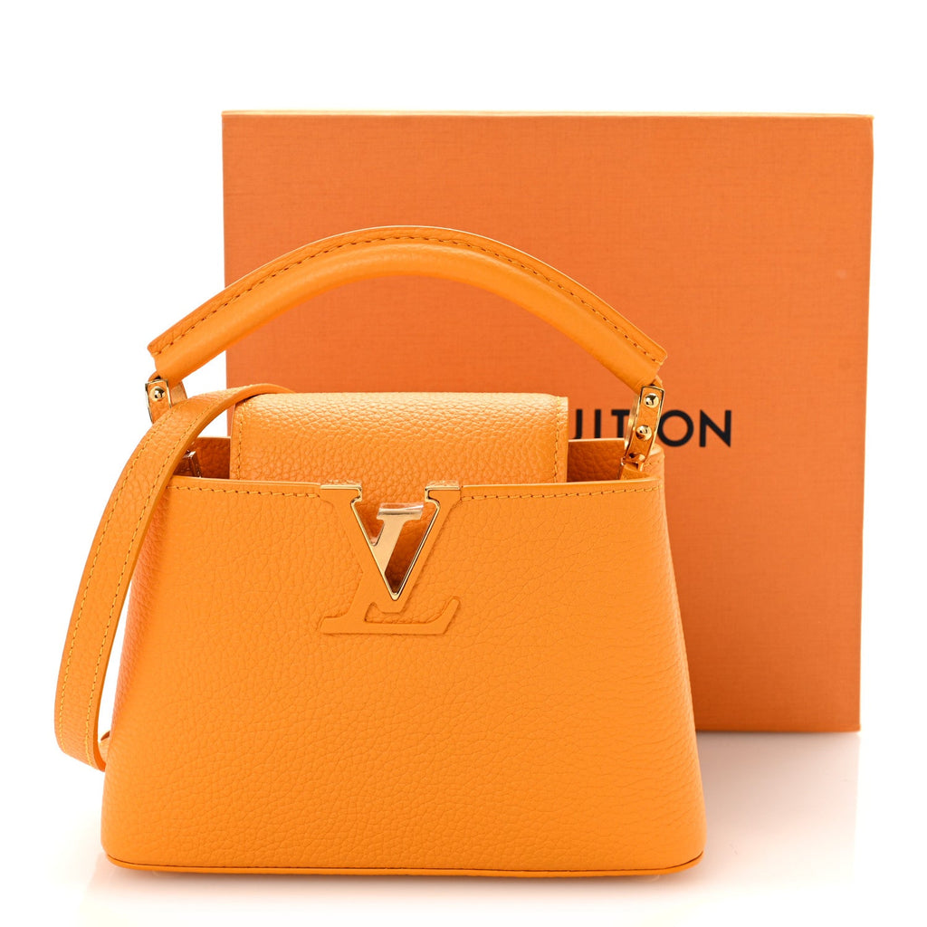 Taurillon Mini Capucines Sunbeam Yellow £¨ Direct shipment via from wholesalehk.shop
