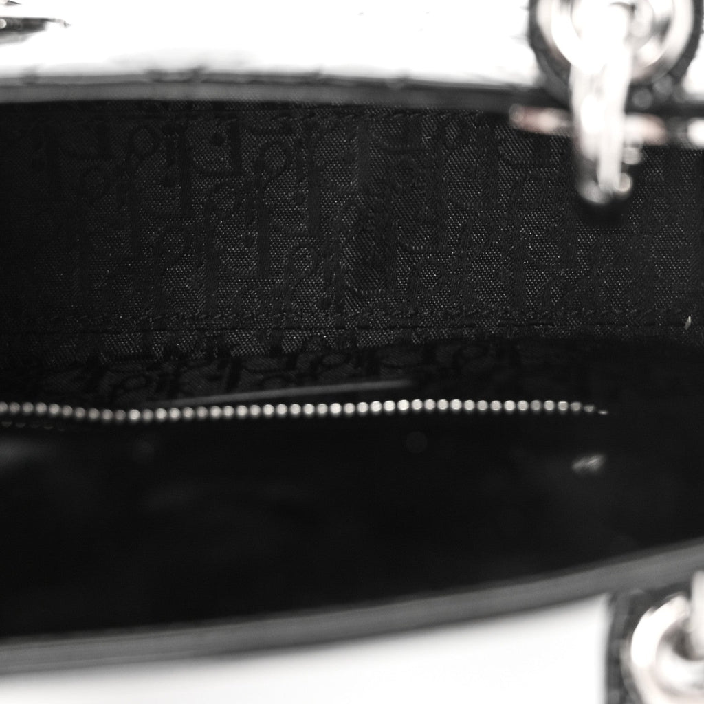 Patent Cannage Mini Lady Dior Black wholesalehk.shop