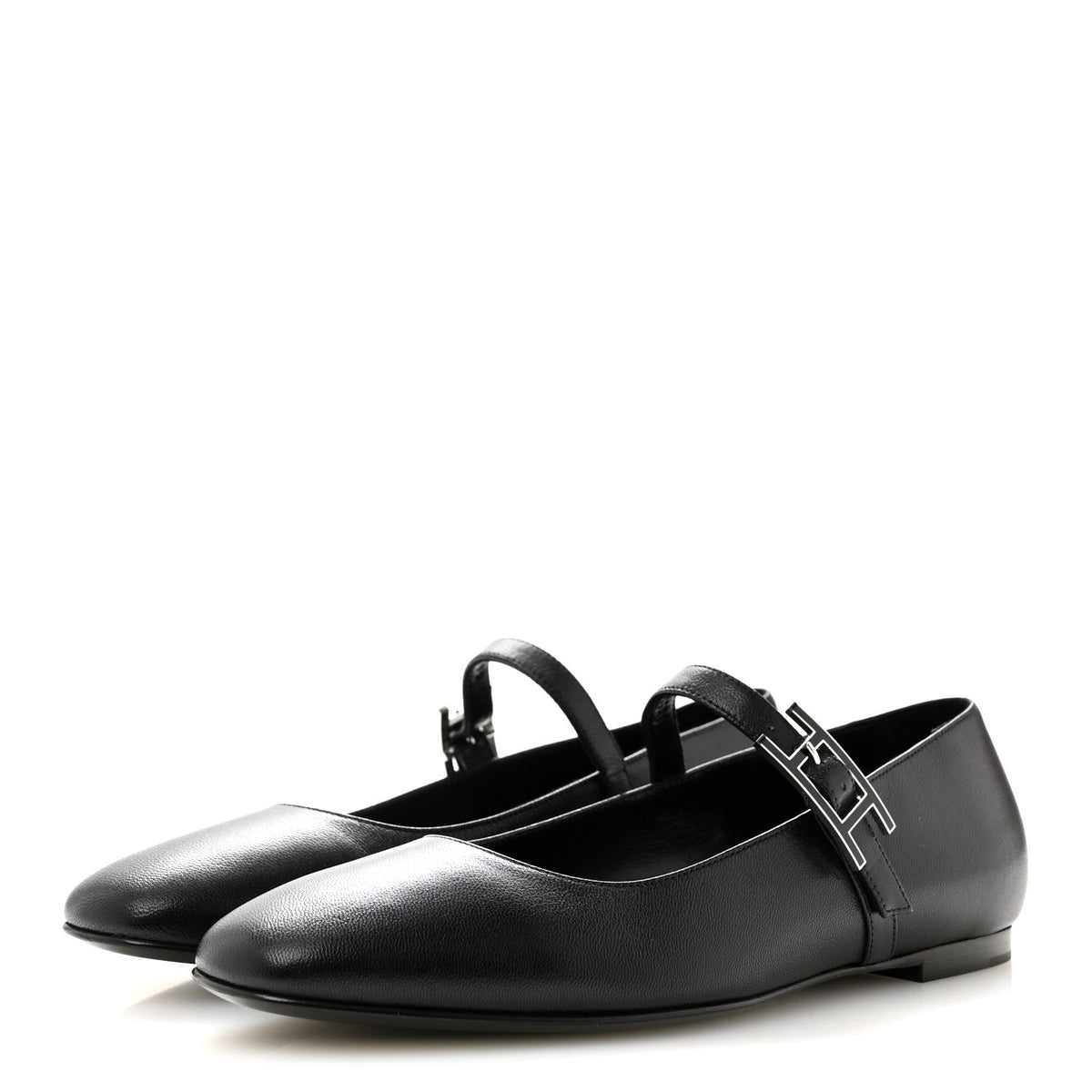 Goatskin Jane Ballet Flats 35.5 Black wholesalehk.shop