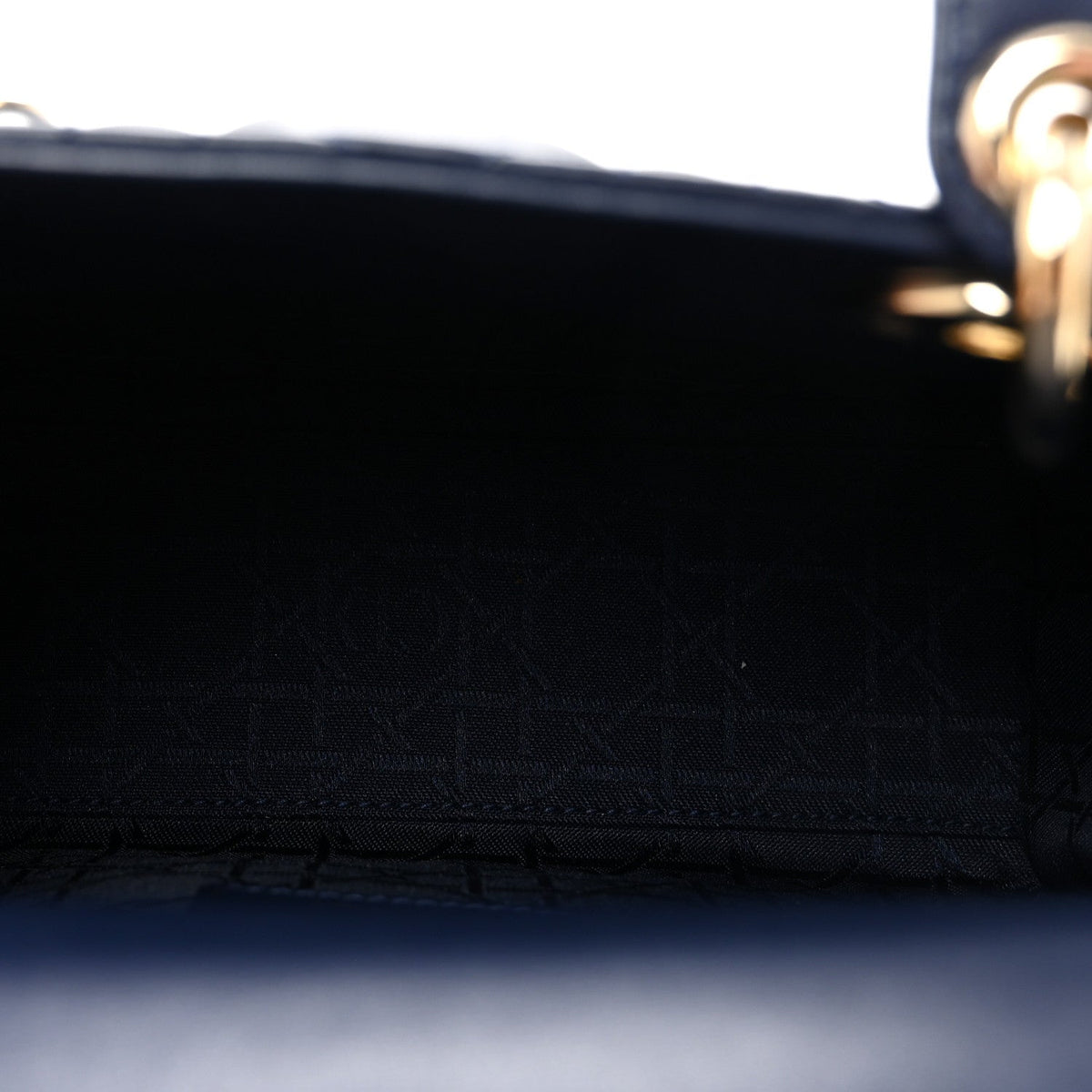 Lambskin Cannage Small Lucky Badges My Lady Dior Navy wholesalehk.shop
